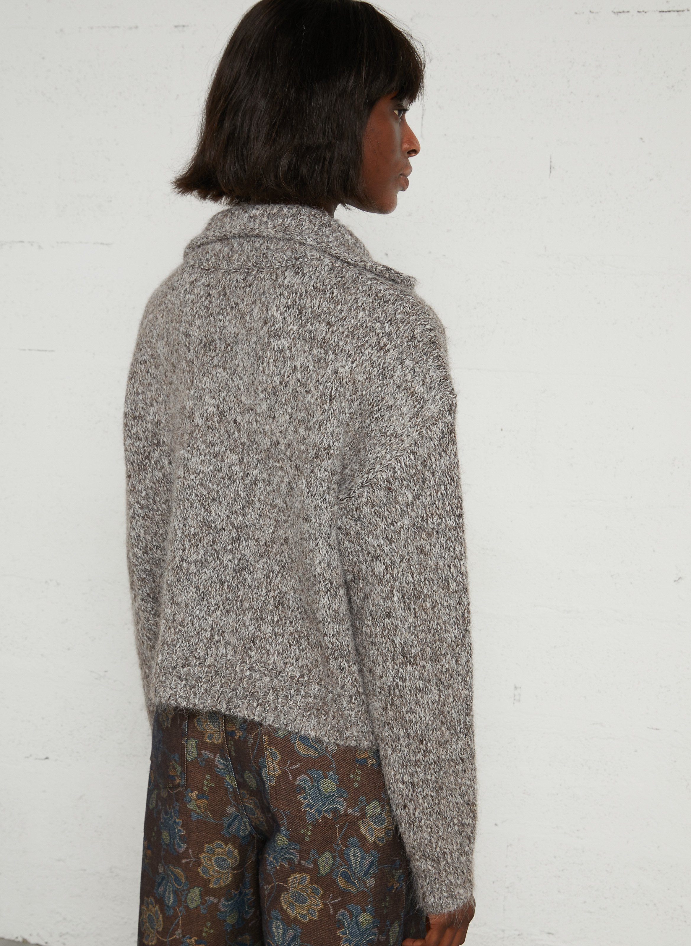 High-neck sweater THE KORNER Brown