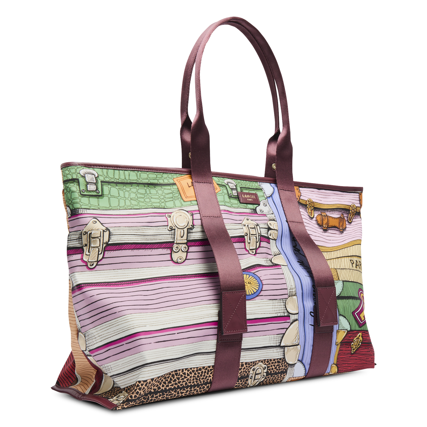 Printed tote bag LANCEL Multicolored