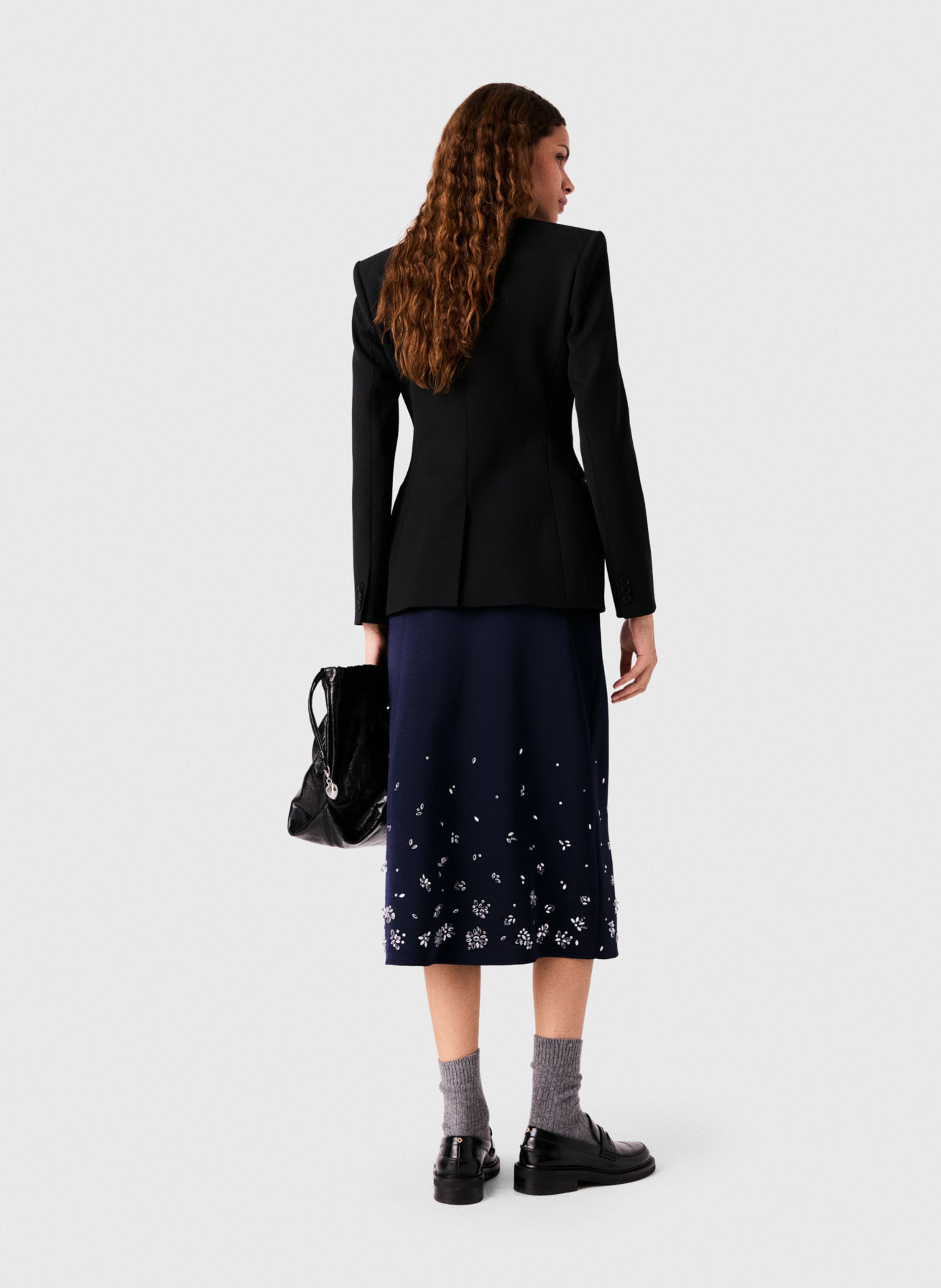 Fitted jacket with tailored collar MAJE Black