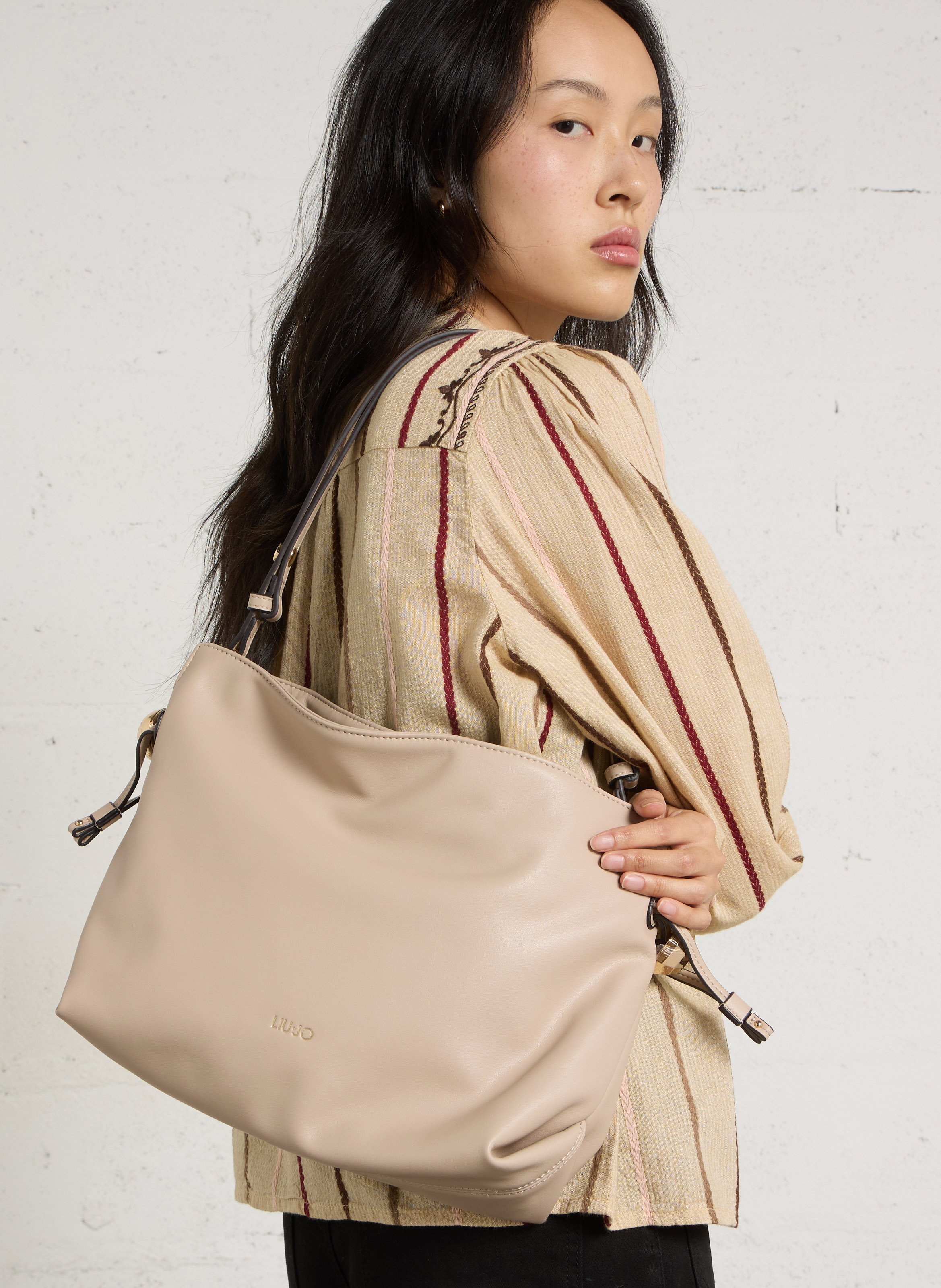 Sac porté épaule effet cuir LIU JO Beige