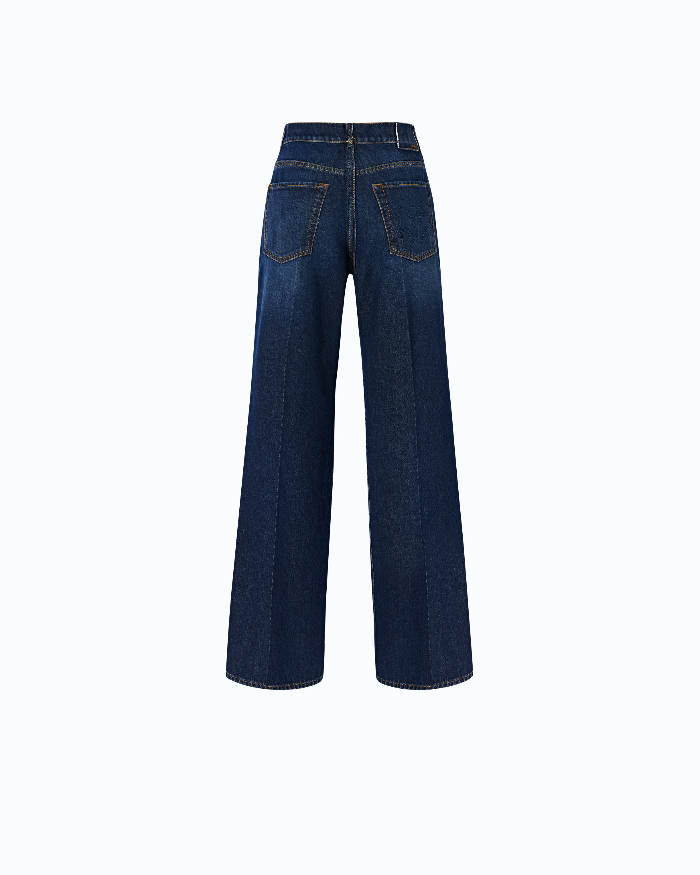 Wide-leg jeans with a sharp crease PINKO Blue