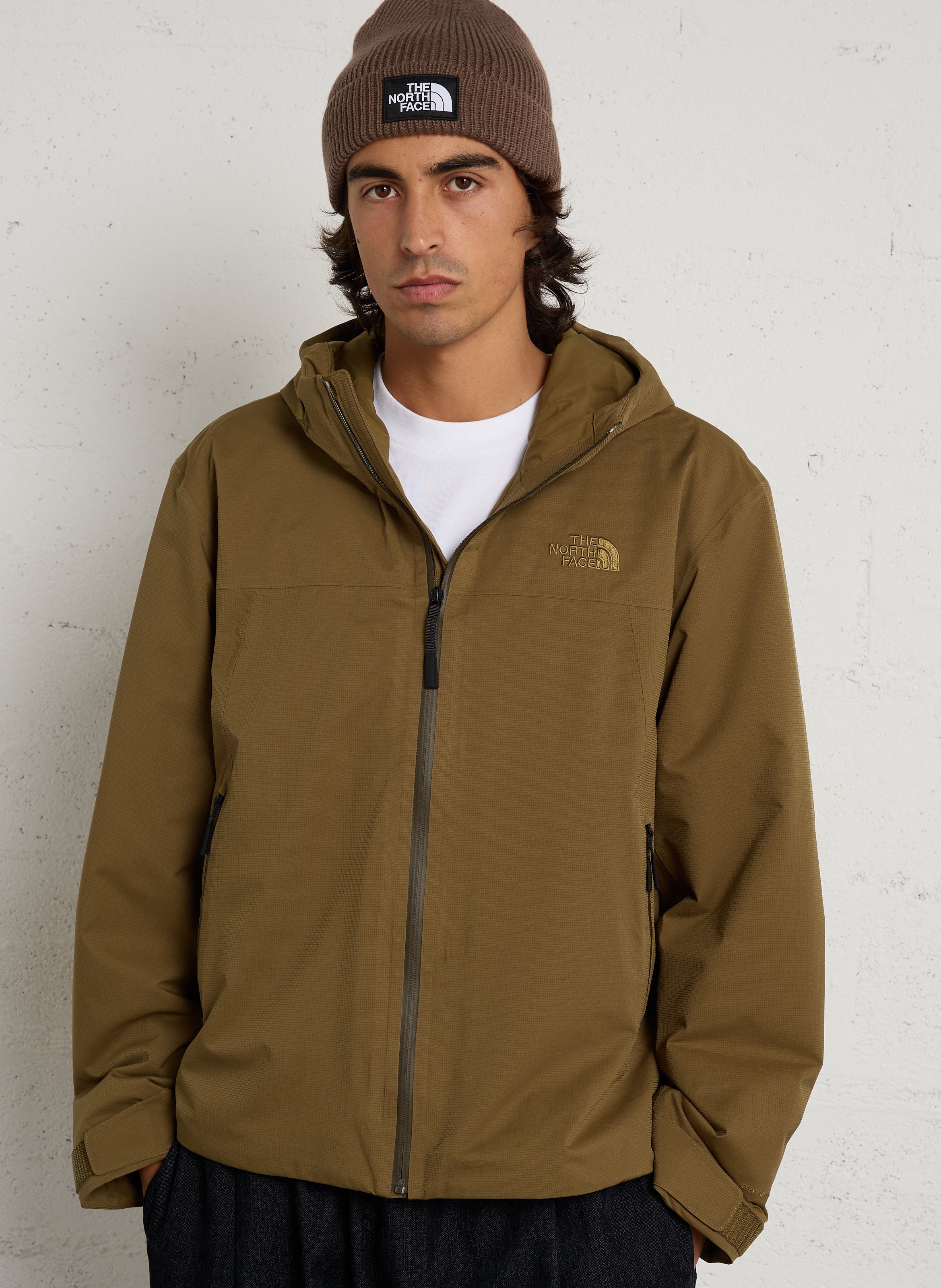 Veste droite col montant à capuche THE NORTH FACE Kaki