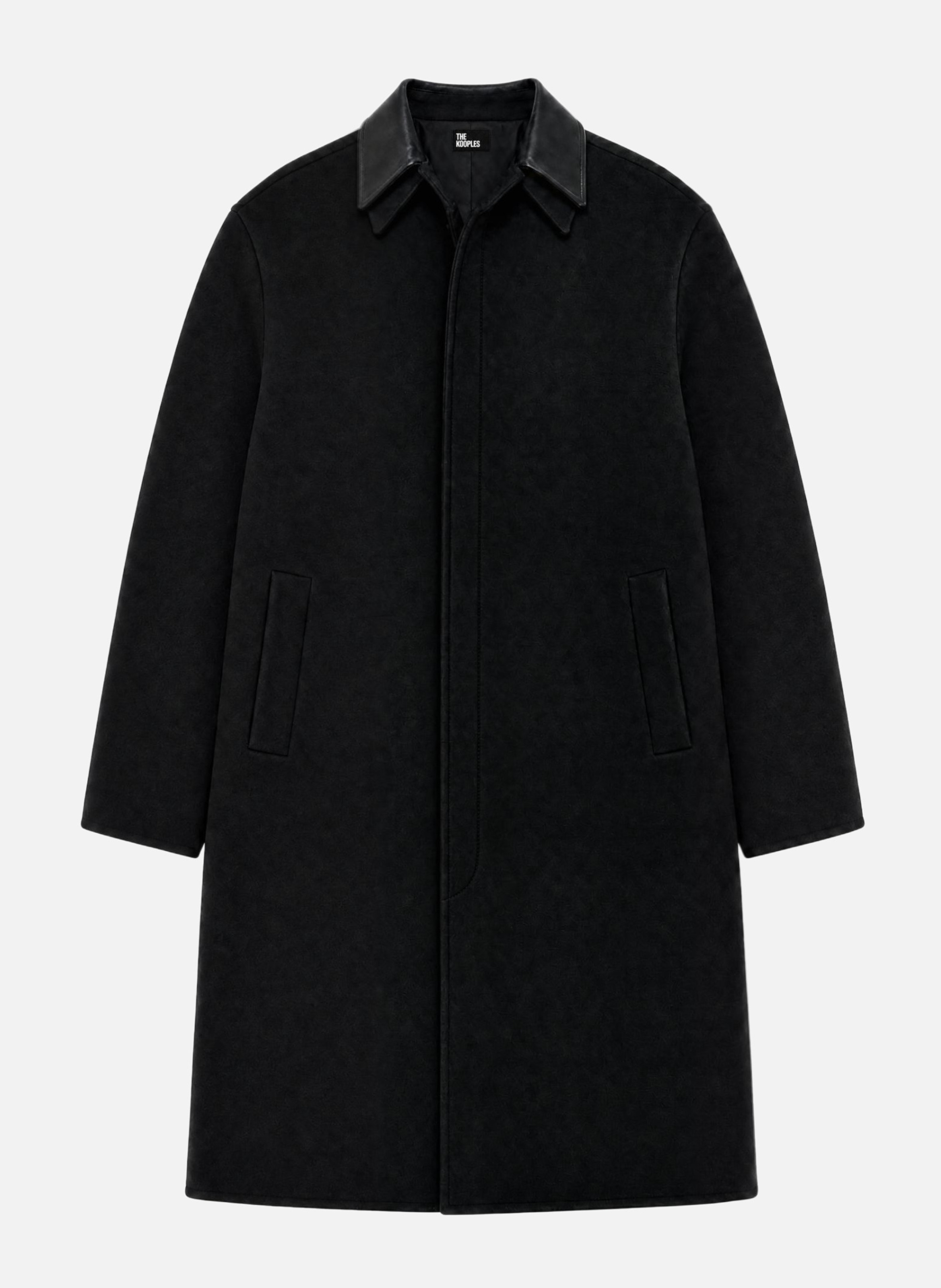 Leather-collar coat THE KOOPLES Black