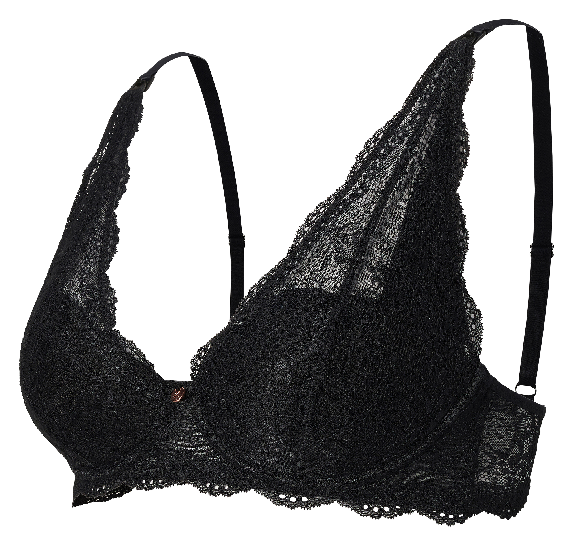 Soutien-gorge d'allaitement en dentelle Noir