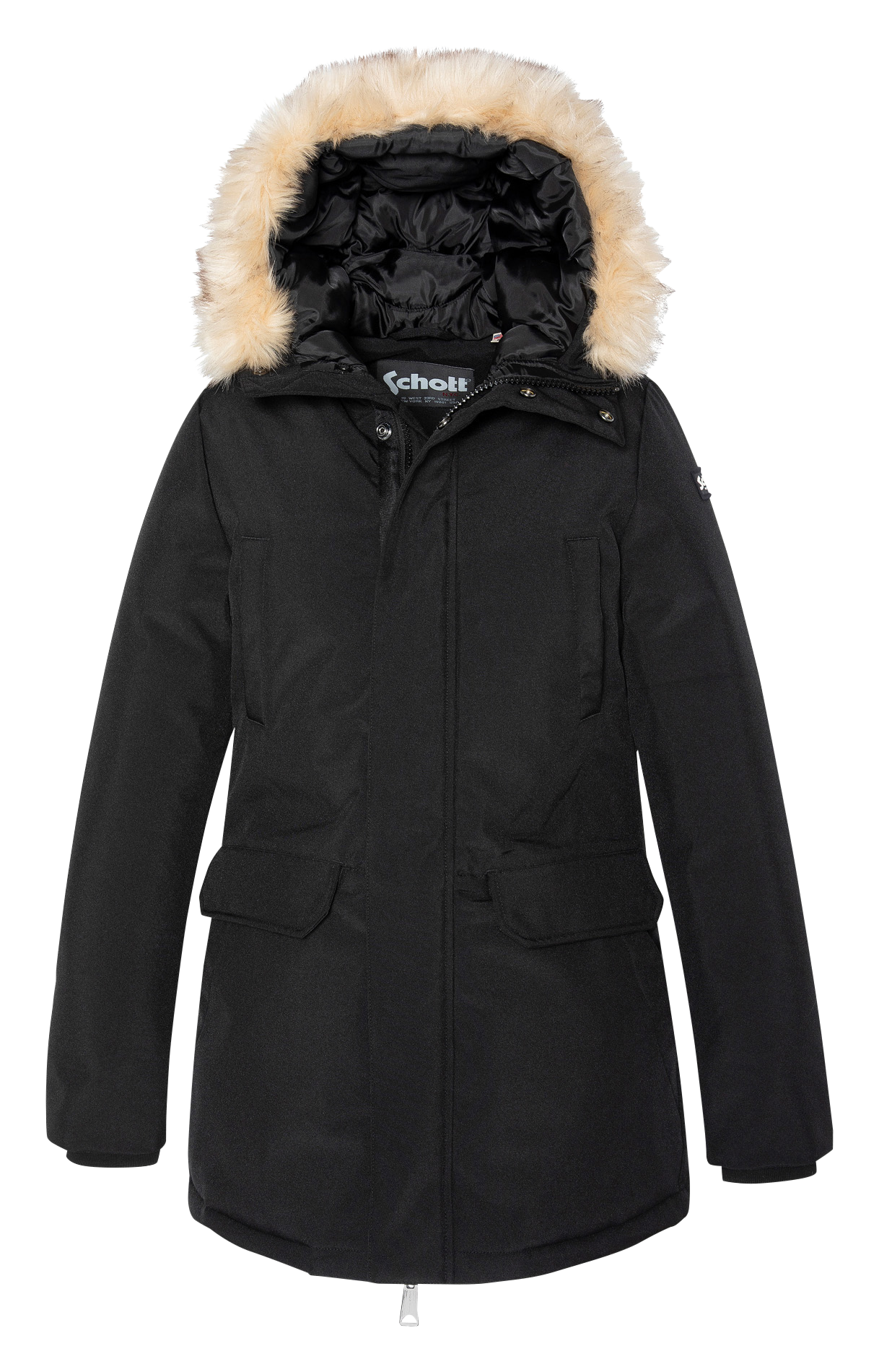 Parka à capuche SCHOTT Noir
