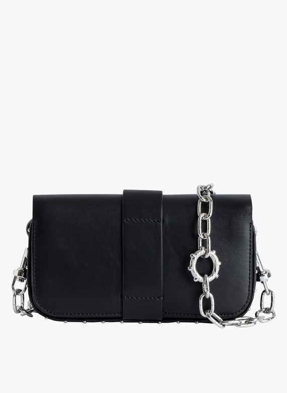 Black Zadig Voltaire x Kate Moss small leather shoulder bag