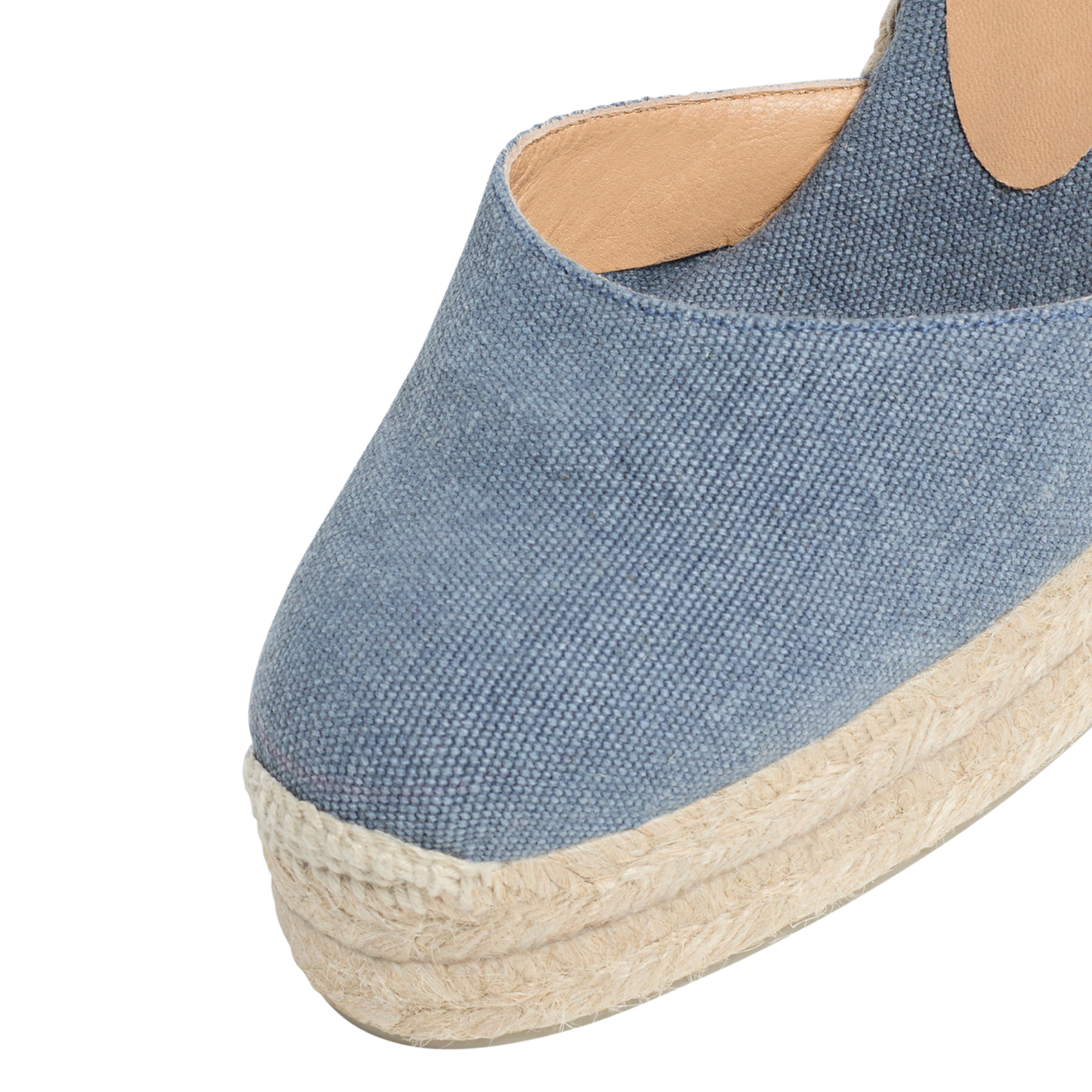 Espadrilles compensées en coton CASTANER Bleu