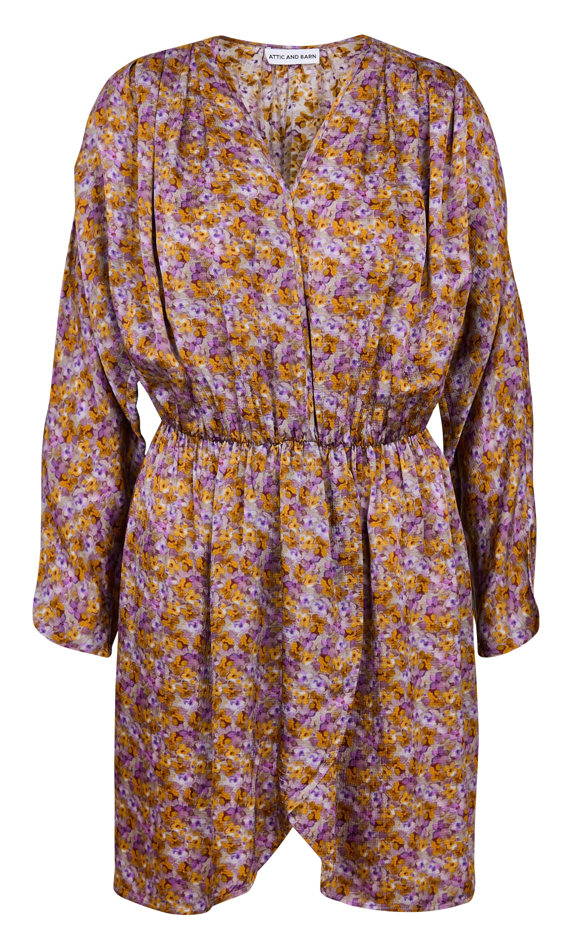 V-neck fitted midi dress ATTIC AND BARN Purple