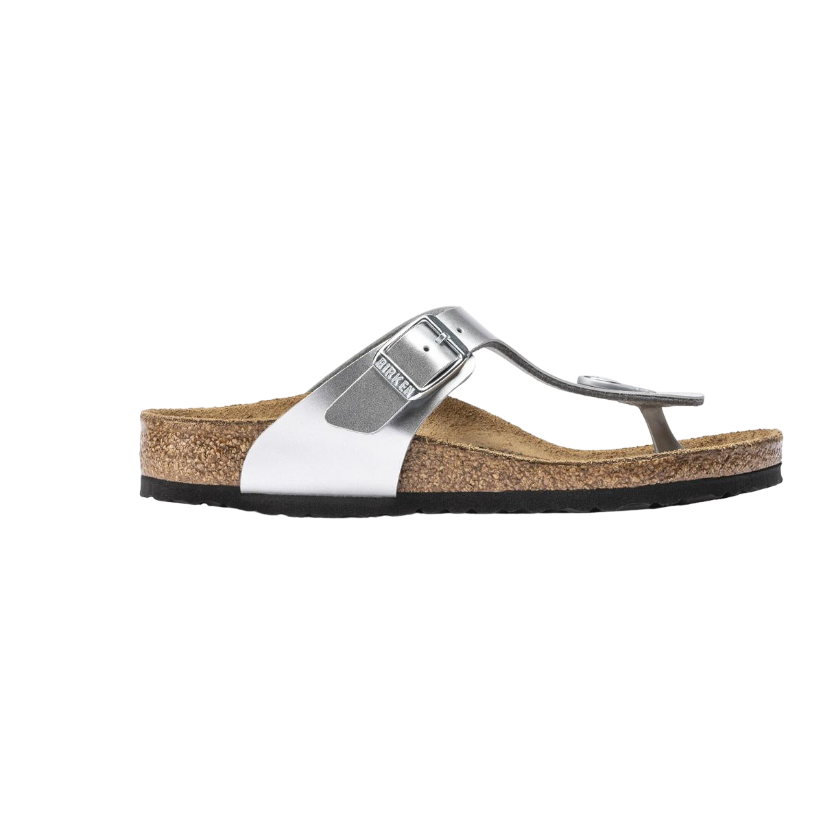 Faux leather sandals BIRKENSTOCK Silver