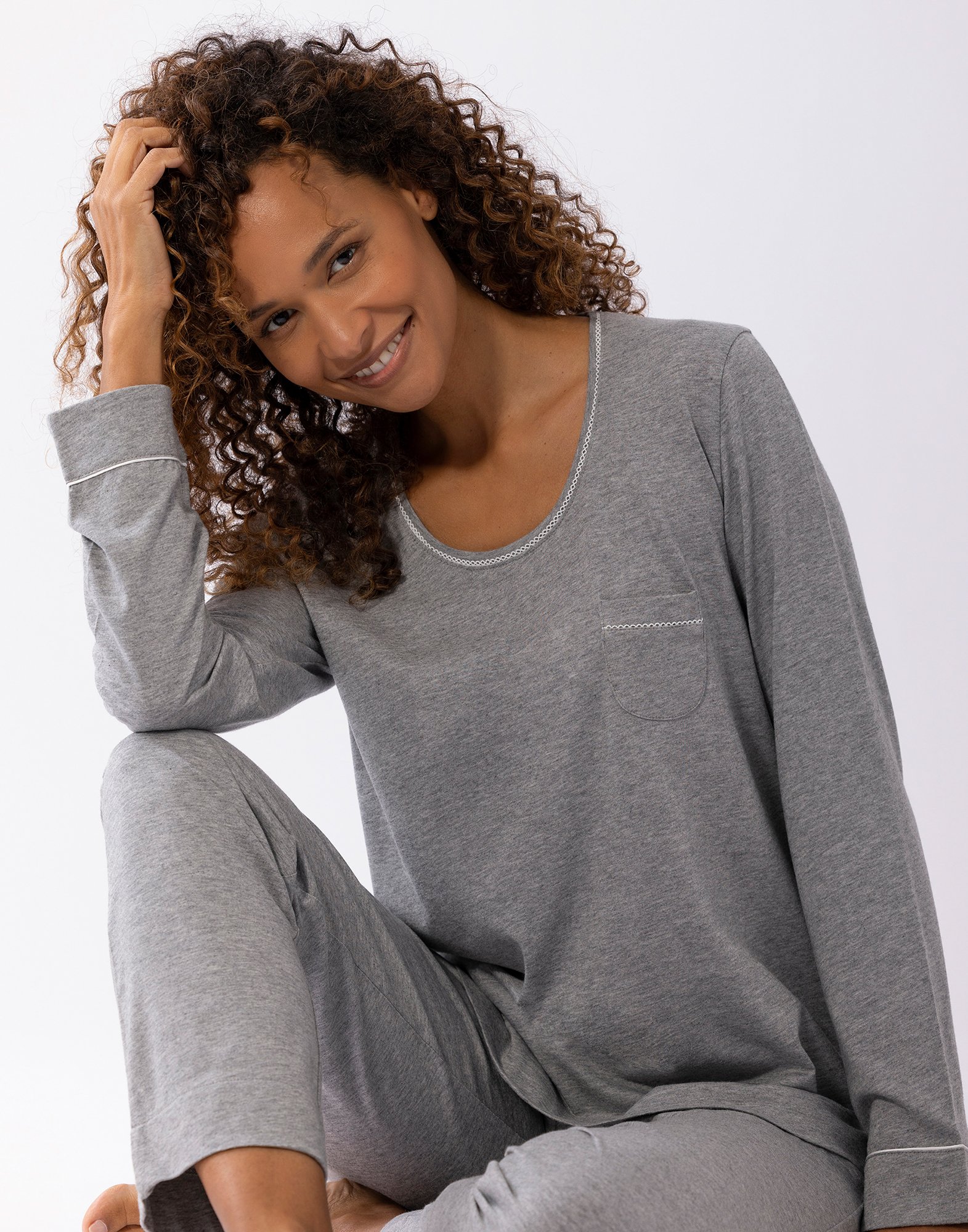 Cotton modal pajamas LE CHAT Grey