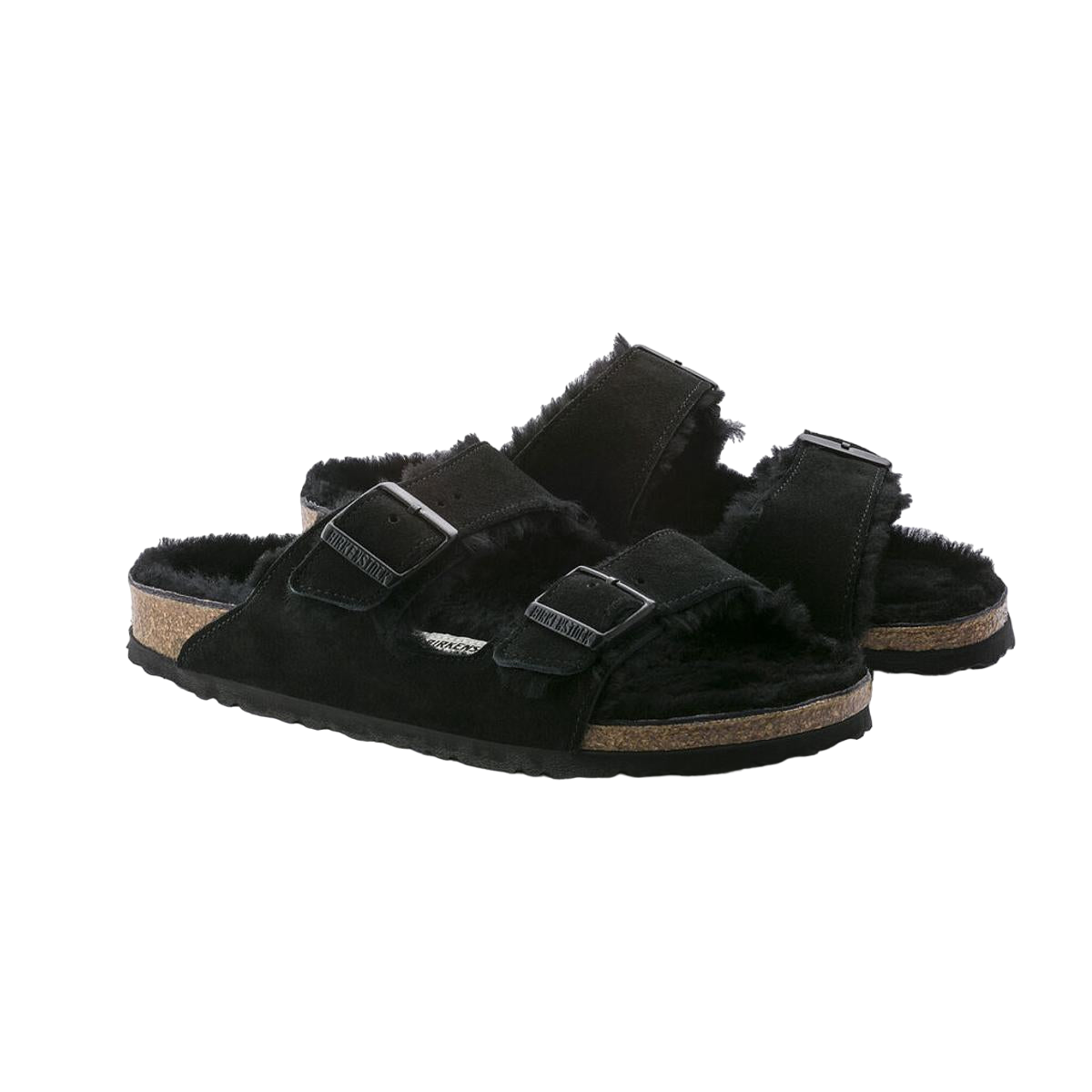 Fur-lined sandals BIRKENSTOCK Black