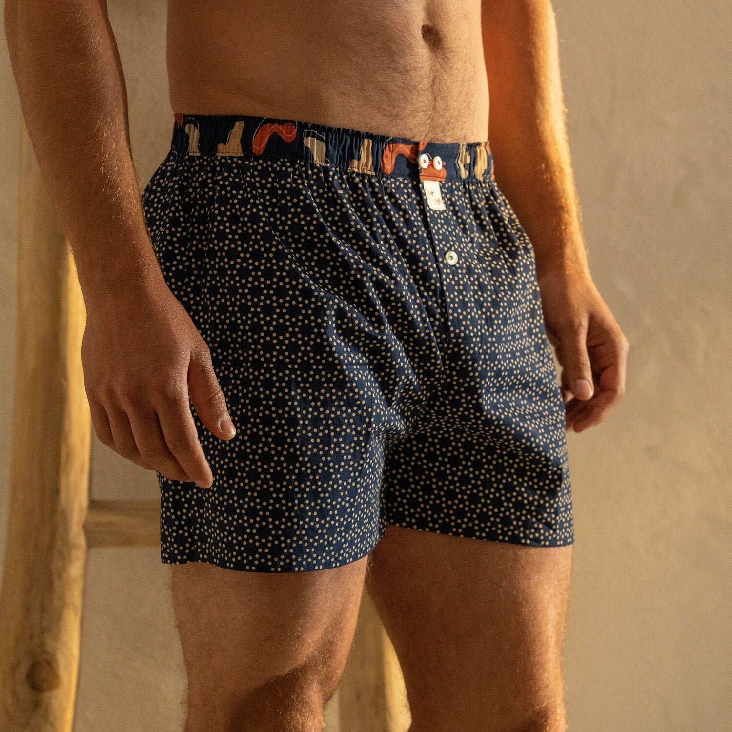 Organic cotton boxer shorts BILLYBELT Blue