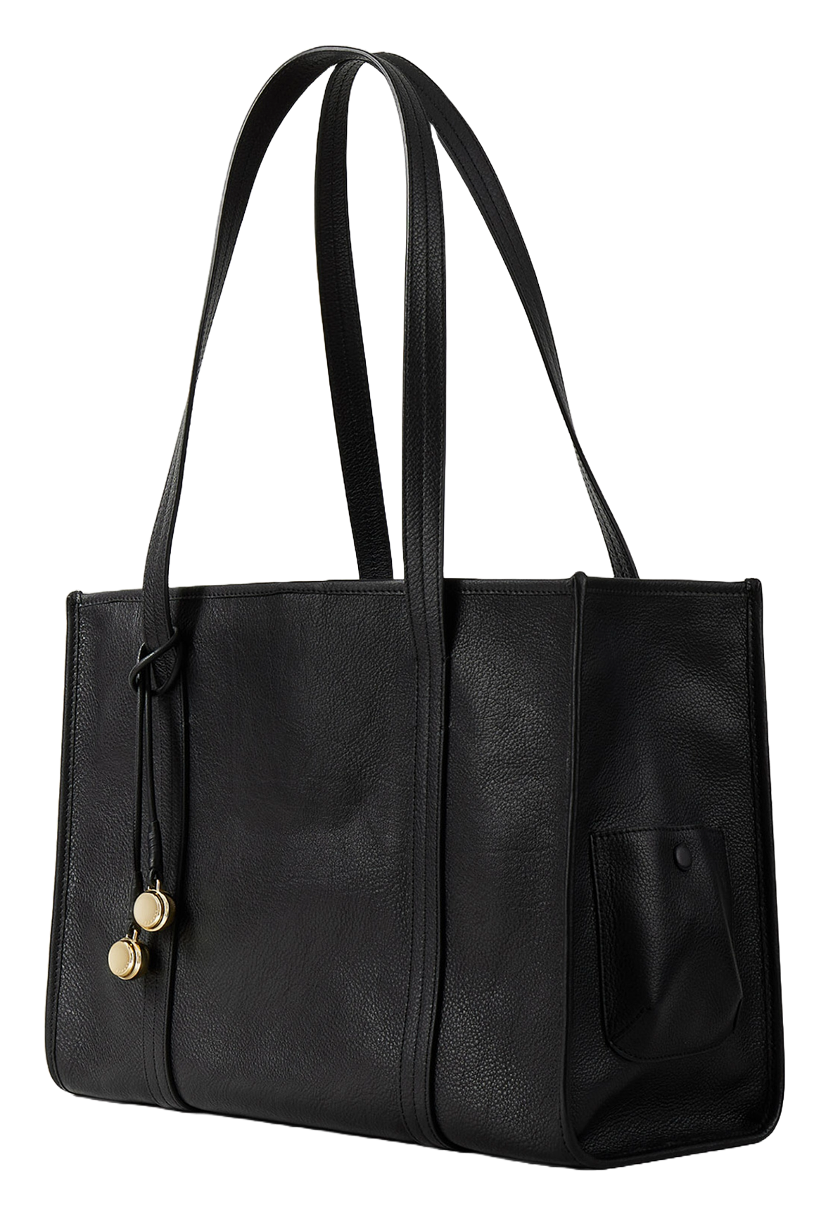 Sac cabas en cuir souple  SANDRO Noir