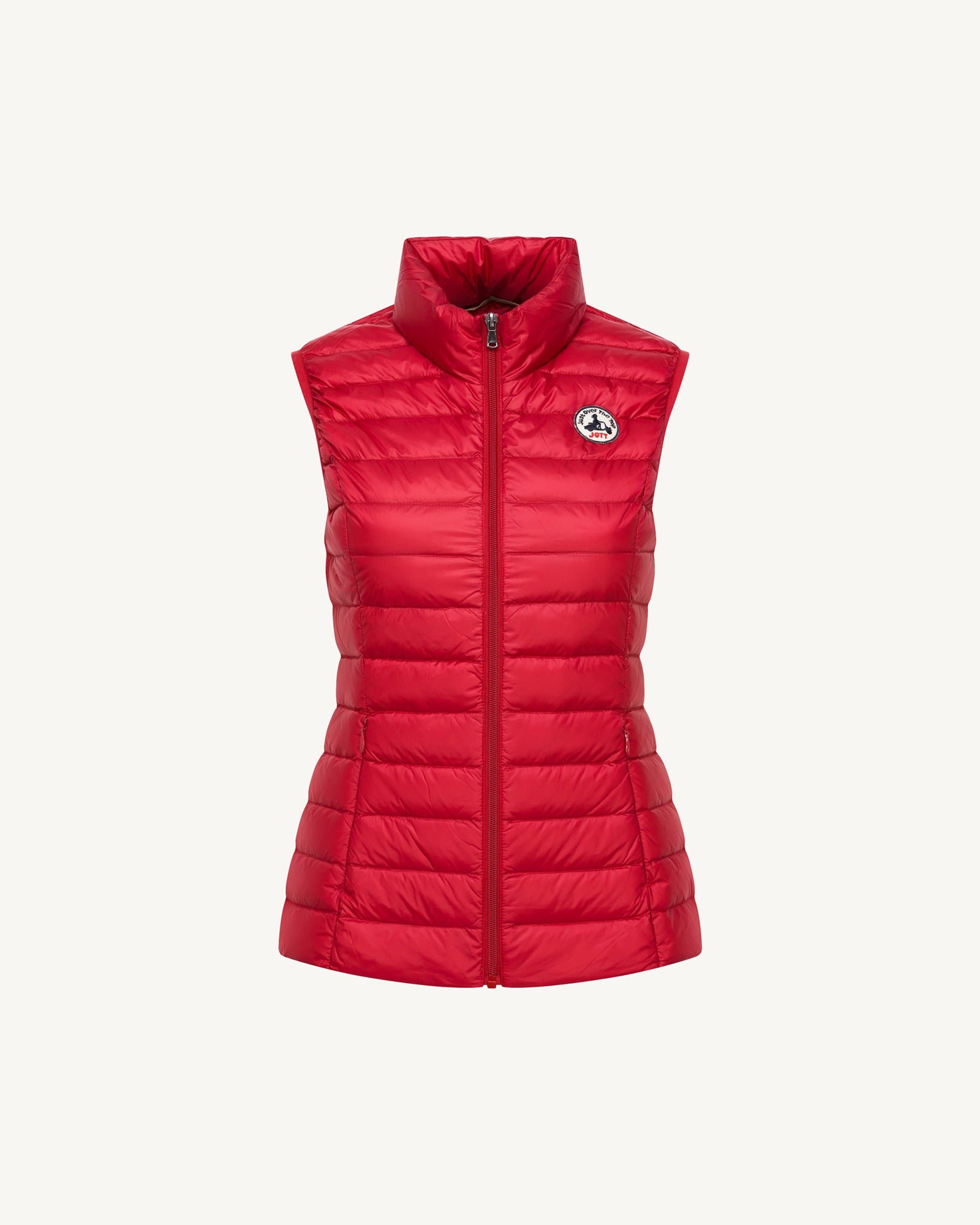 Sleeveless lightweight down vest seda JOTT Red