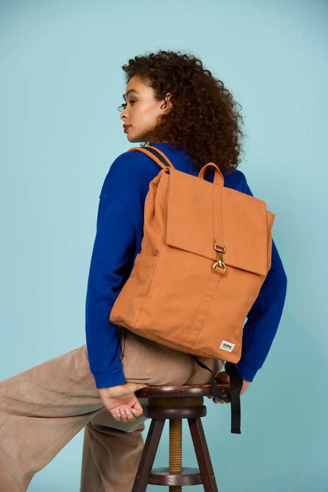 Cotton backpack HINDBAG Orange