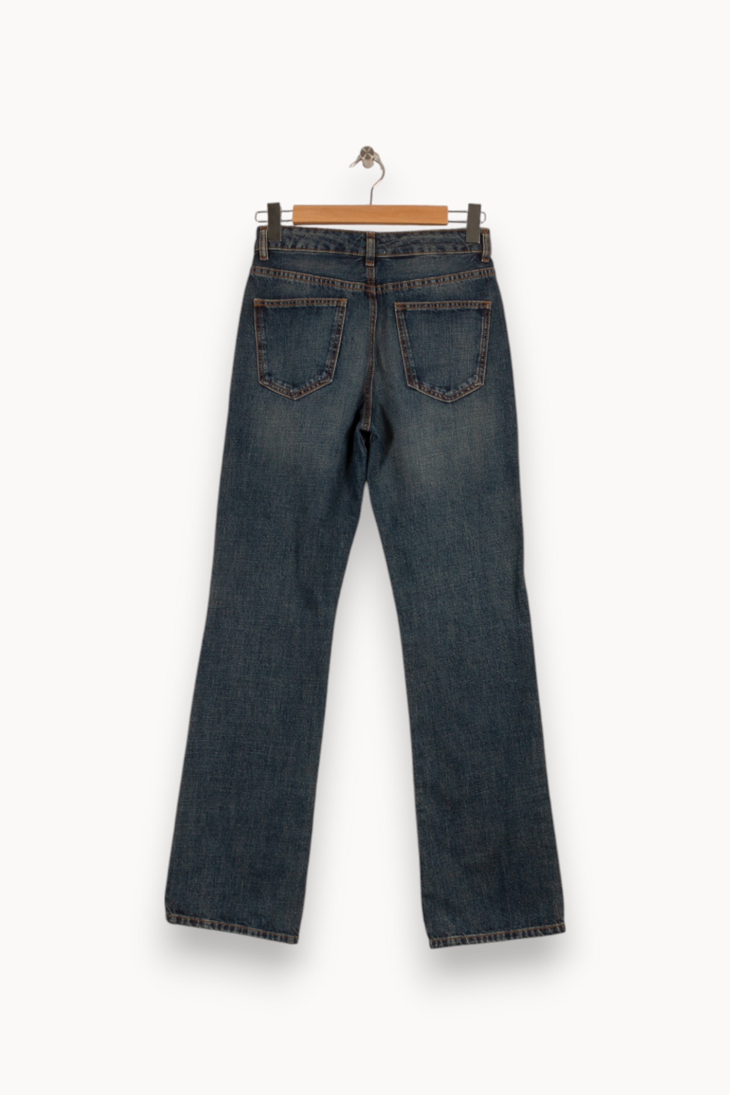 Cropped slim jeans with studs SEZANE - Seconde main Blue