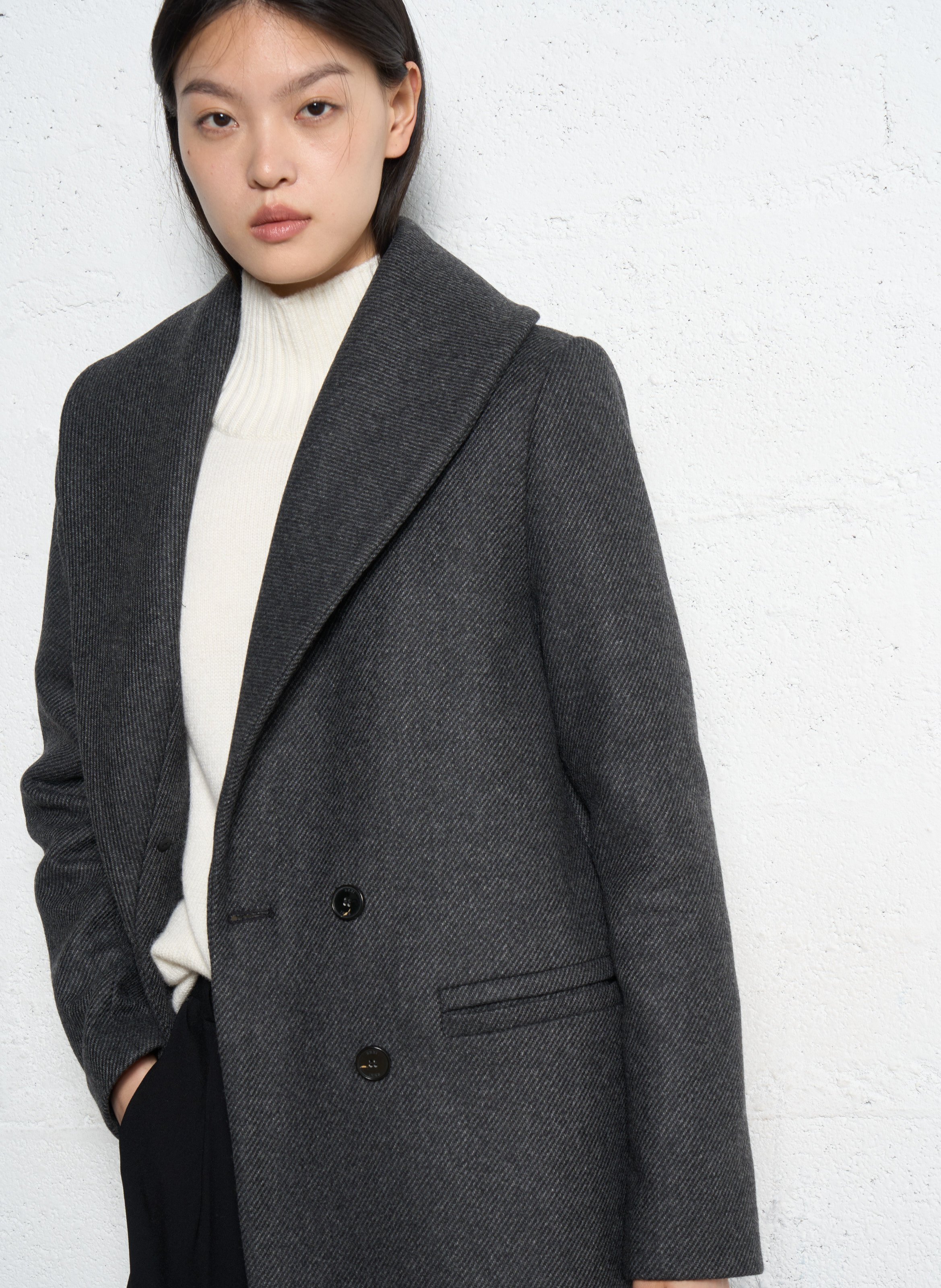 Long wool blend coat IKKS Grey