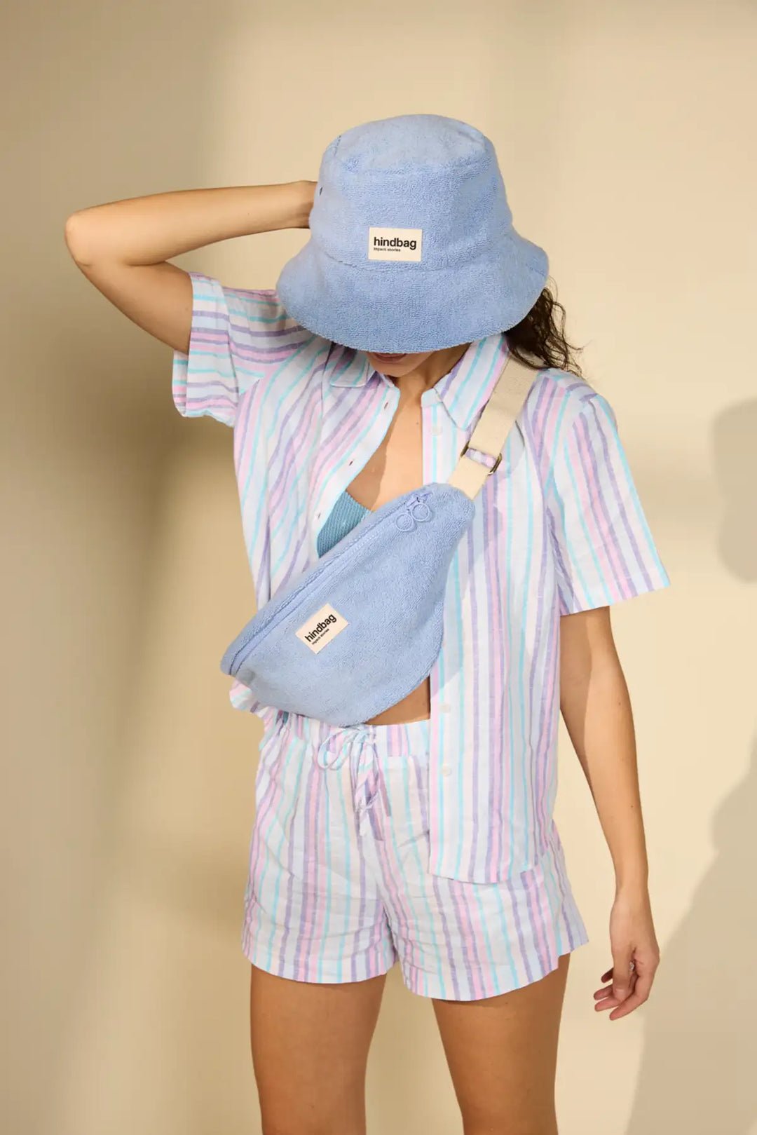 Cotton bucket hat HINDBAG Blue