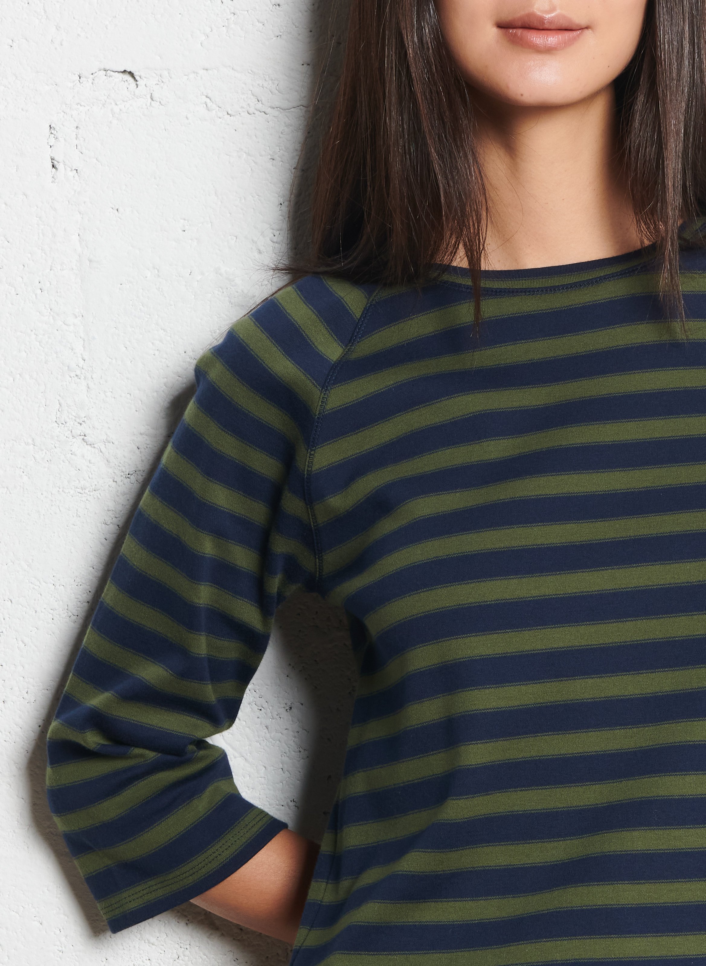 Tee-shirt manches 3/4 rayé NICE THINGS Bleu