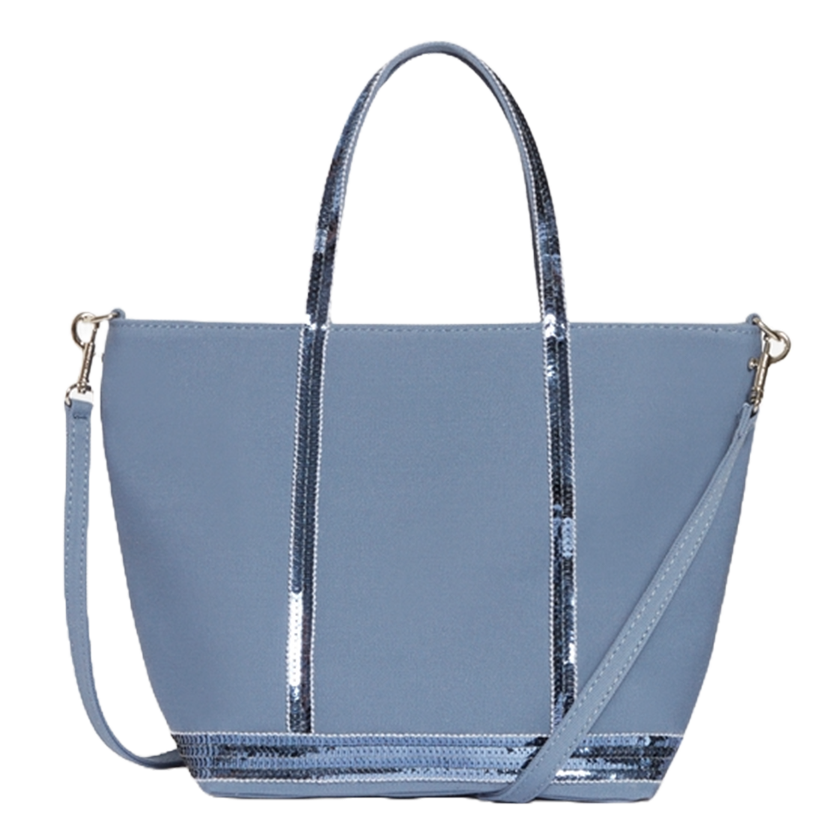 Mini cotton tote bag with sequins VANESSA BRUNO Blue