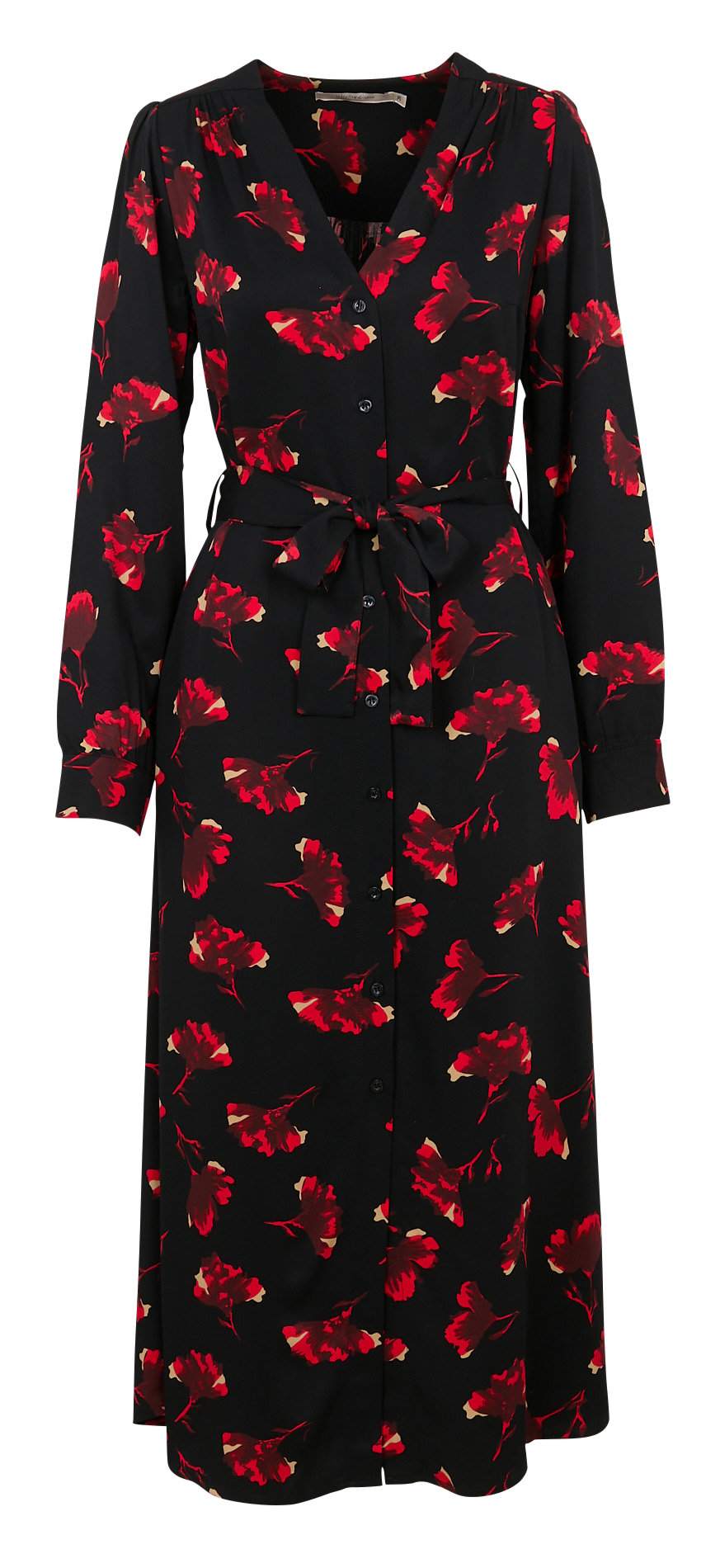 Long flowing printed V-neck dress LA FEE MARABOUTEE Multicolored