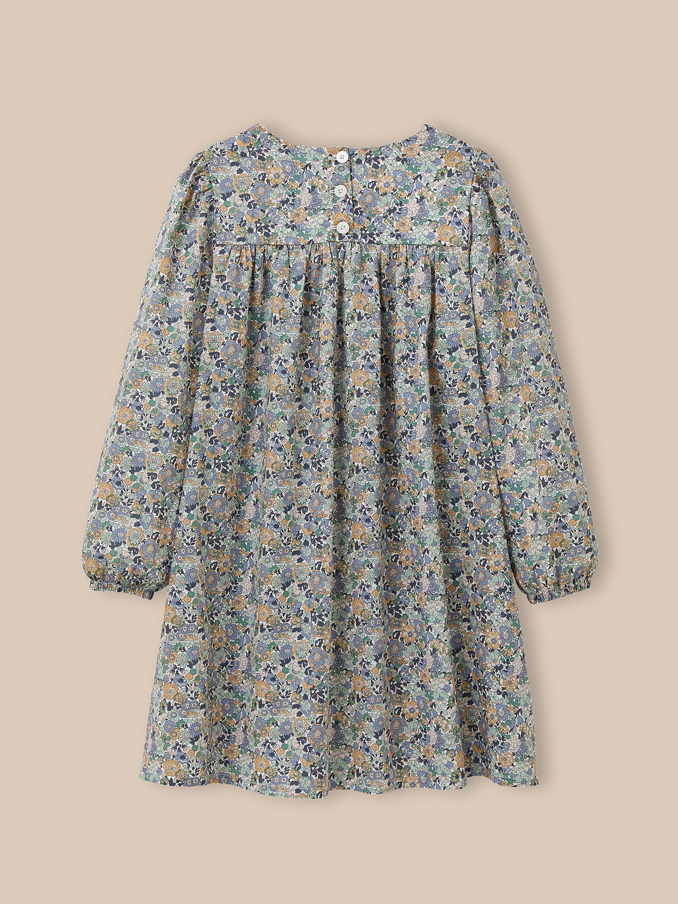 Annie May Liberty fabric dress CYRILLUS Green