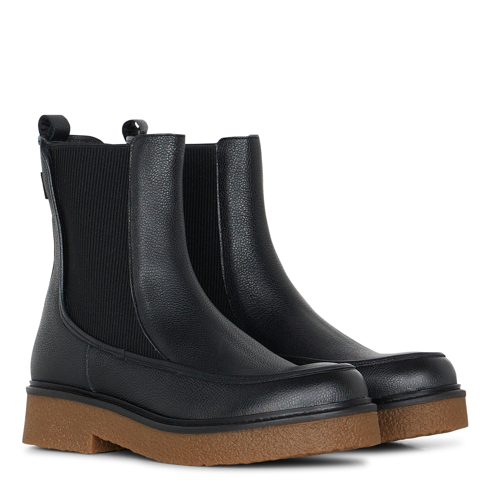 Leren enkellaarzen MAISON TOUFET Zwart