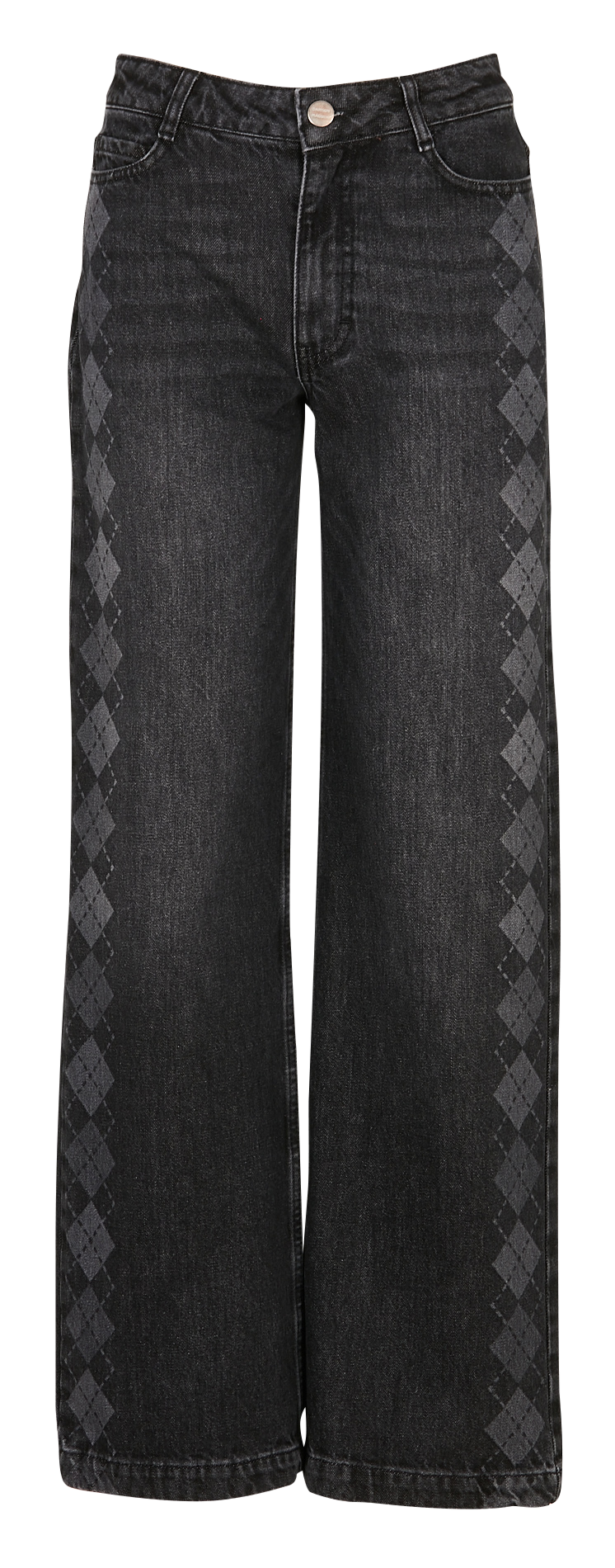 Jean droit taille haute à motifs DAMSON MADDER Gris