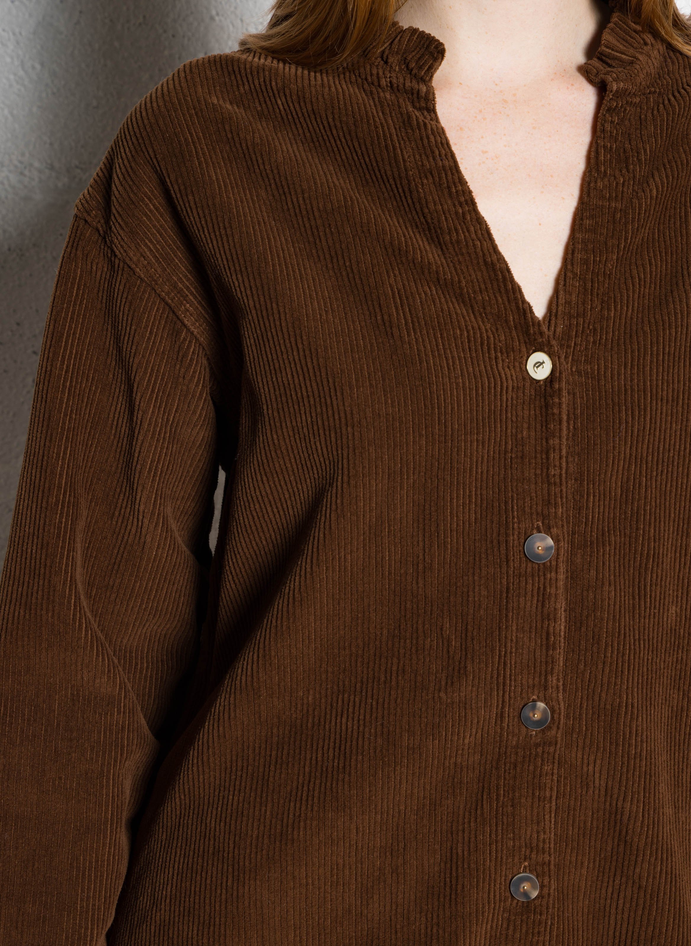 Robe courte en coton mélangé I CODE Marron