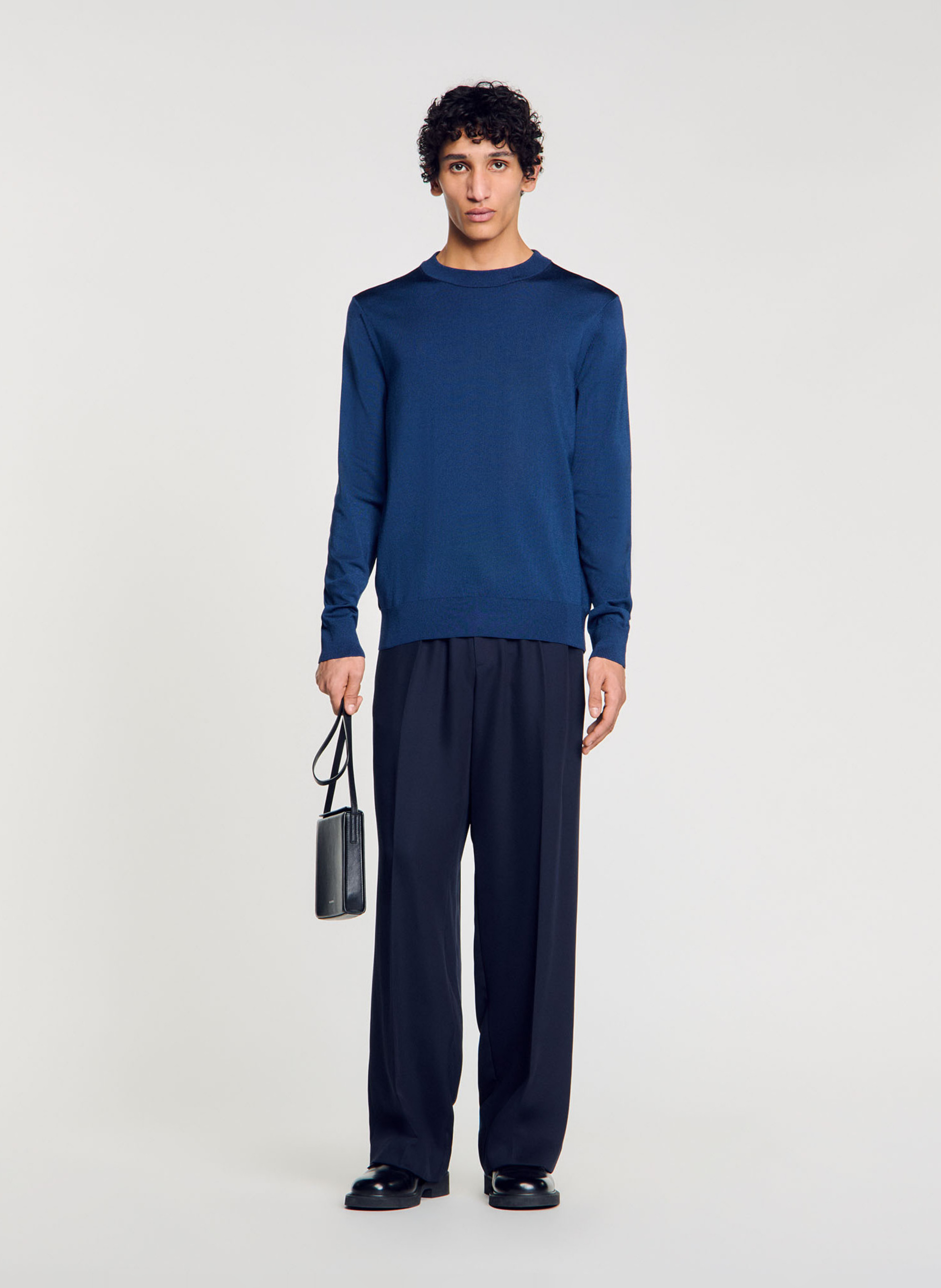 Aansluitende sweater met lange mouwen SANDRO Blauw