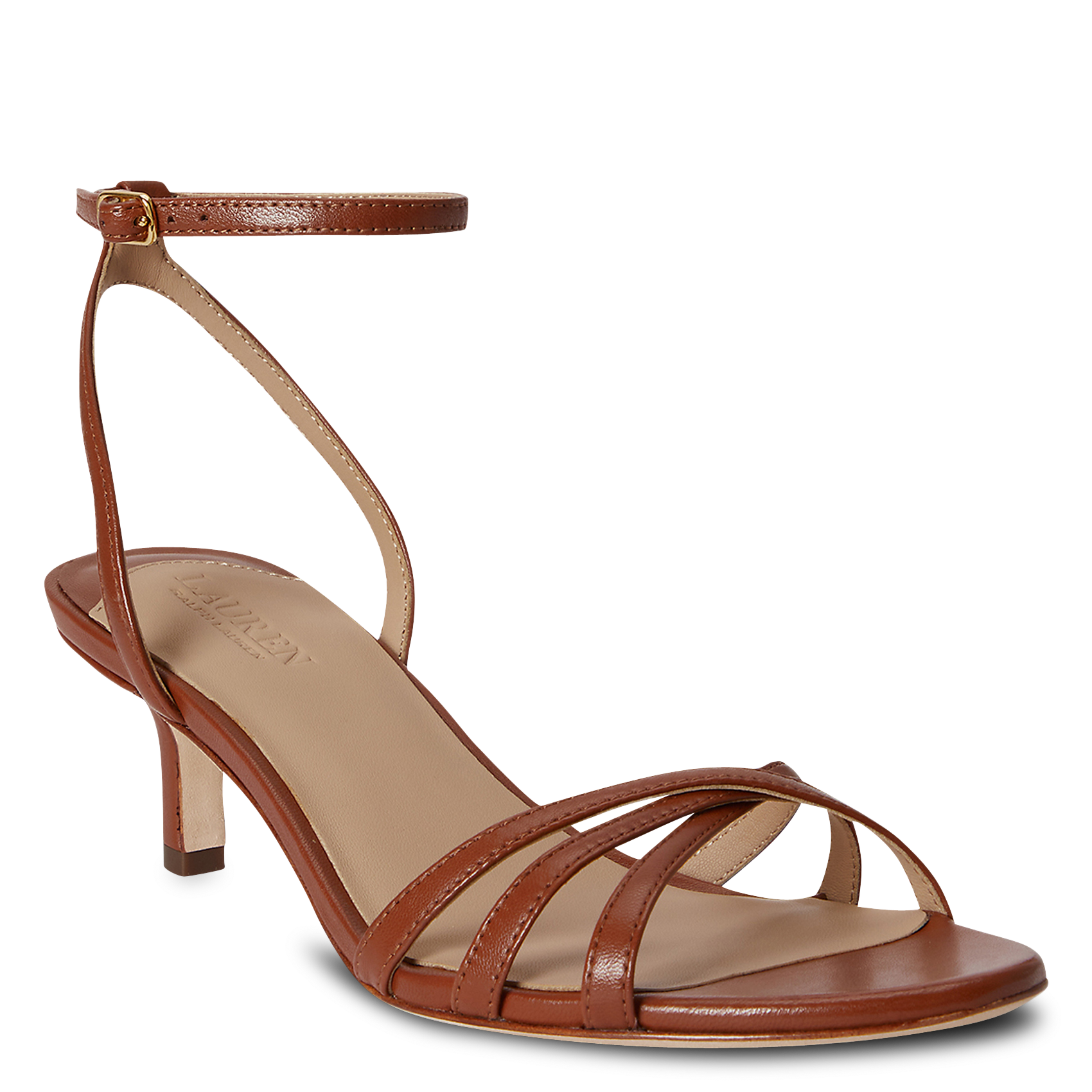 Sandales hautes en cuir LAUREN RALPH LAUREN Marron