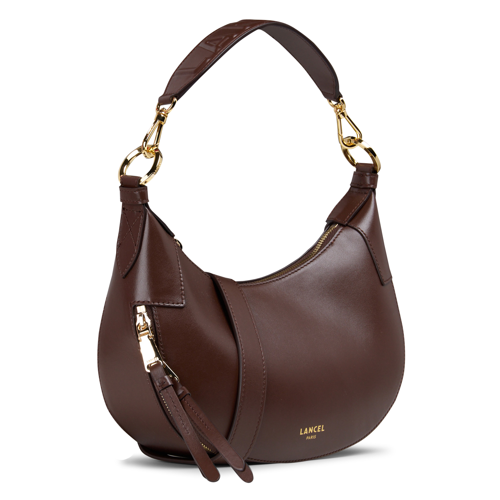 Dori leather shoulder bag LANCEL Brown