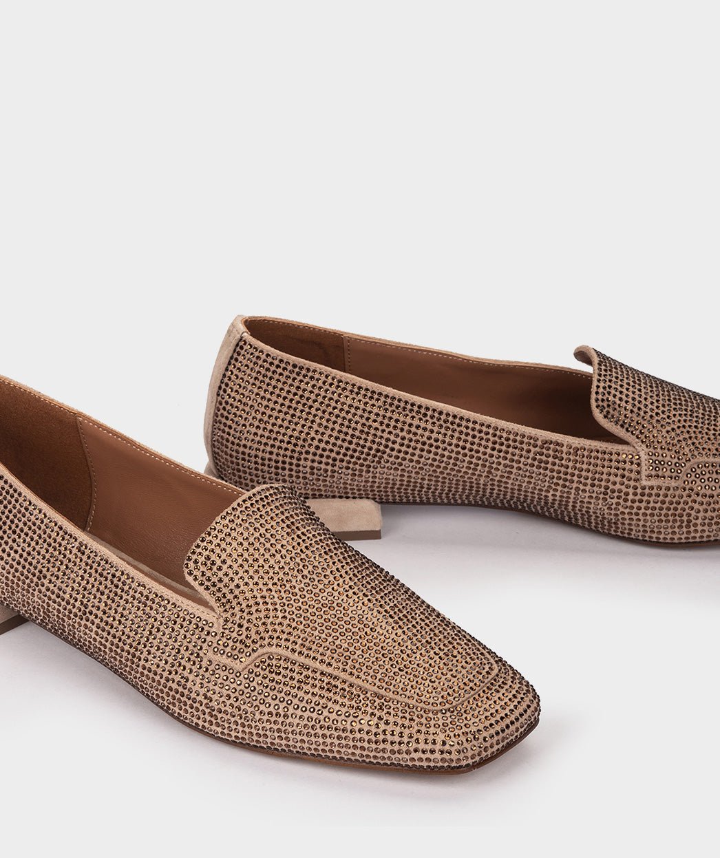 Beige suede moccasins. PEDRO MIRALLES Brown