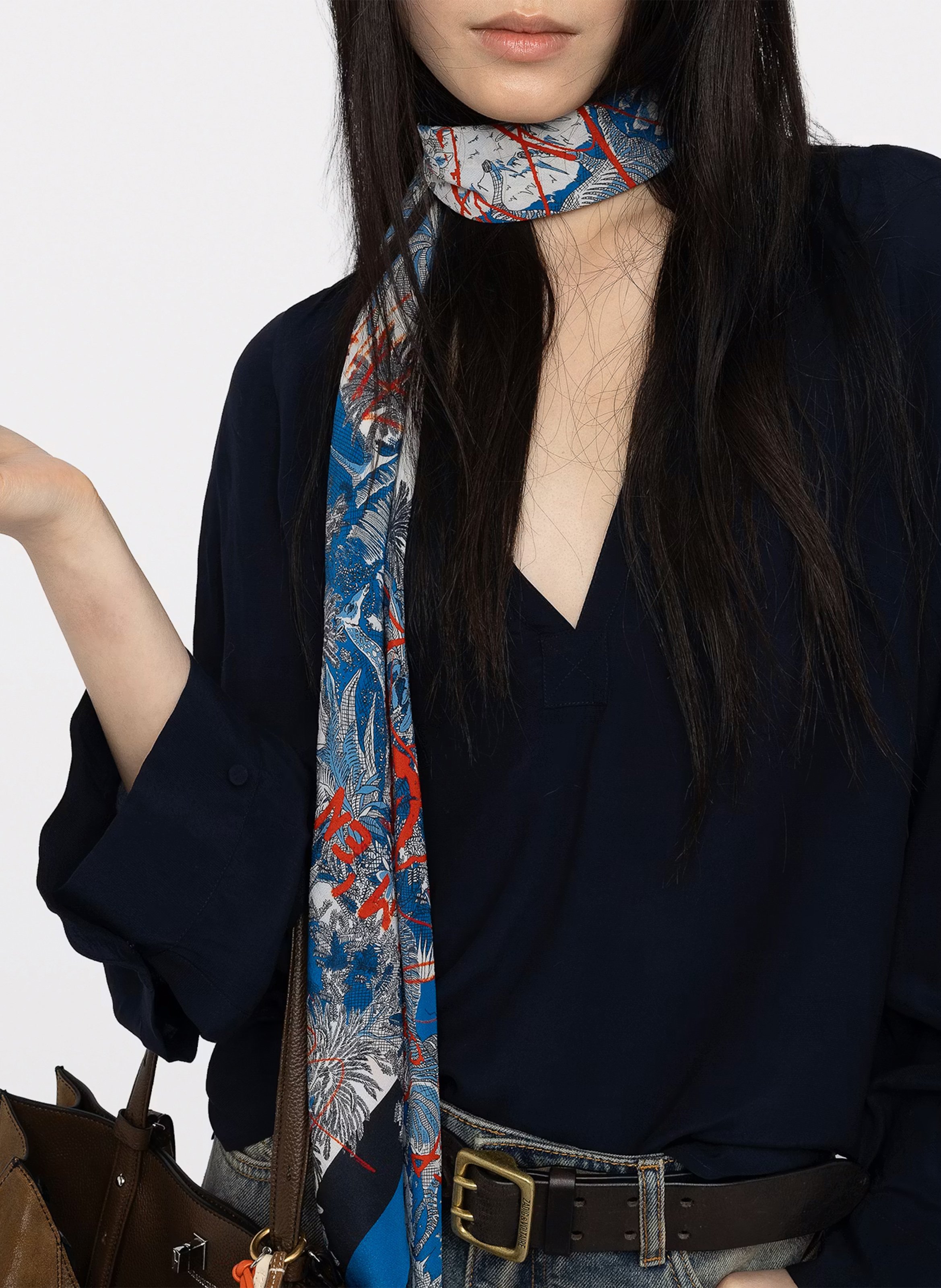 Top droit col V  ZADIG&VOLTAIRE Bleu