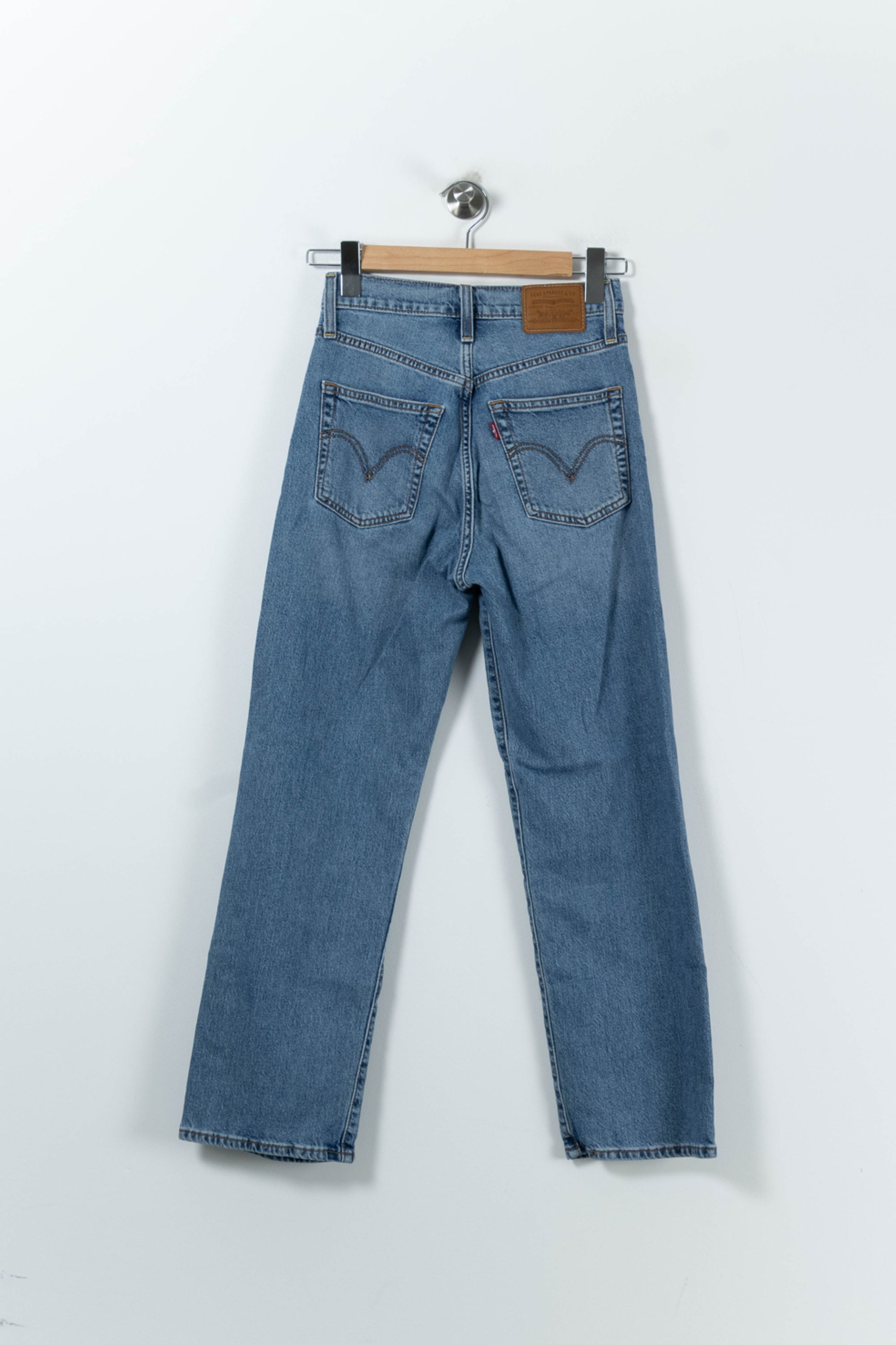 Cropped slim jeans with studs LEVI'S - Seconde main Blue