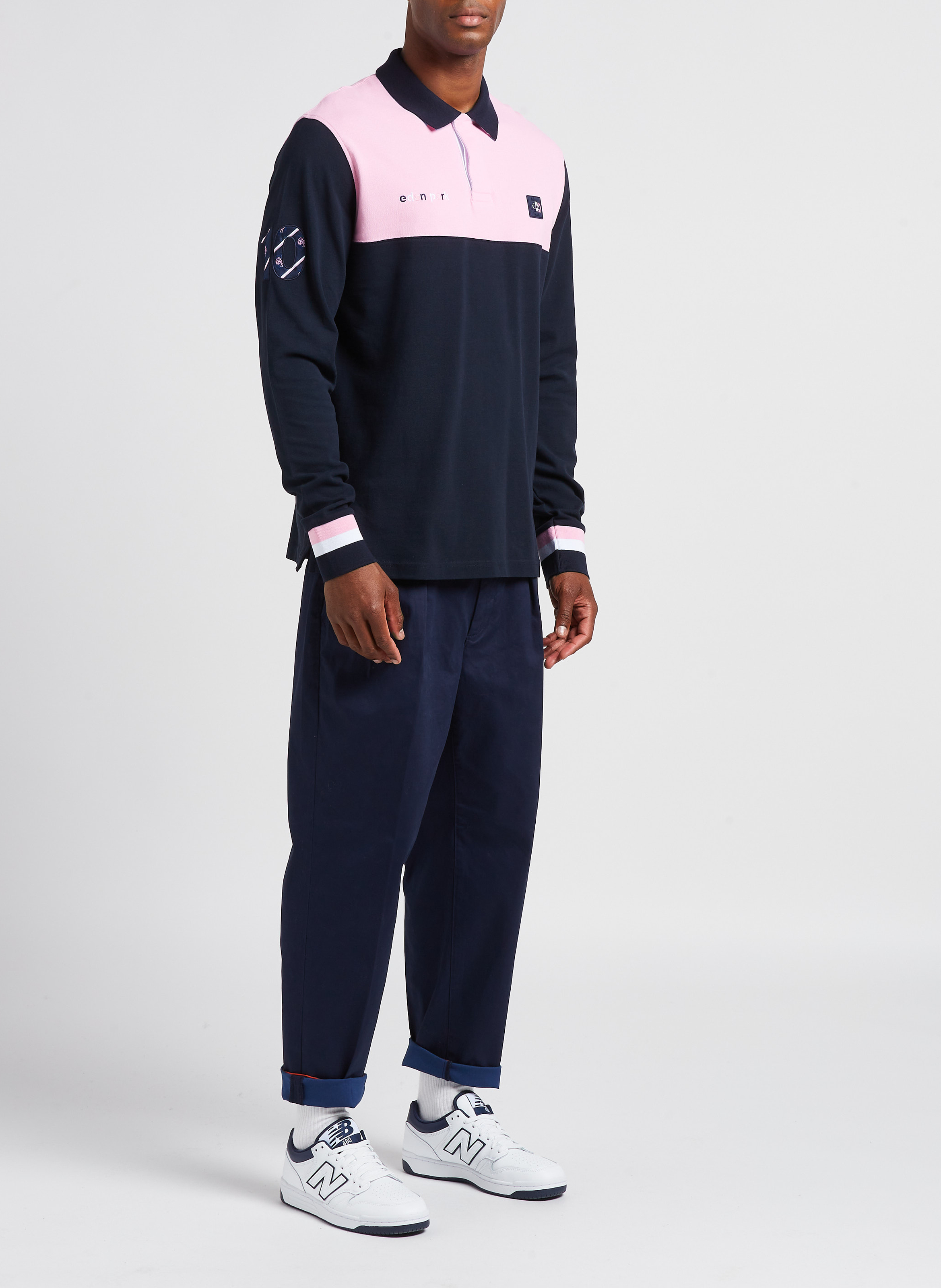 Pantalon droit en coton bio mélangé  - Look 15