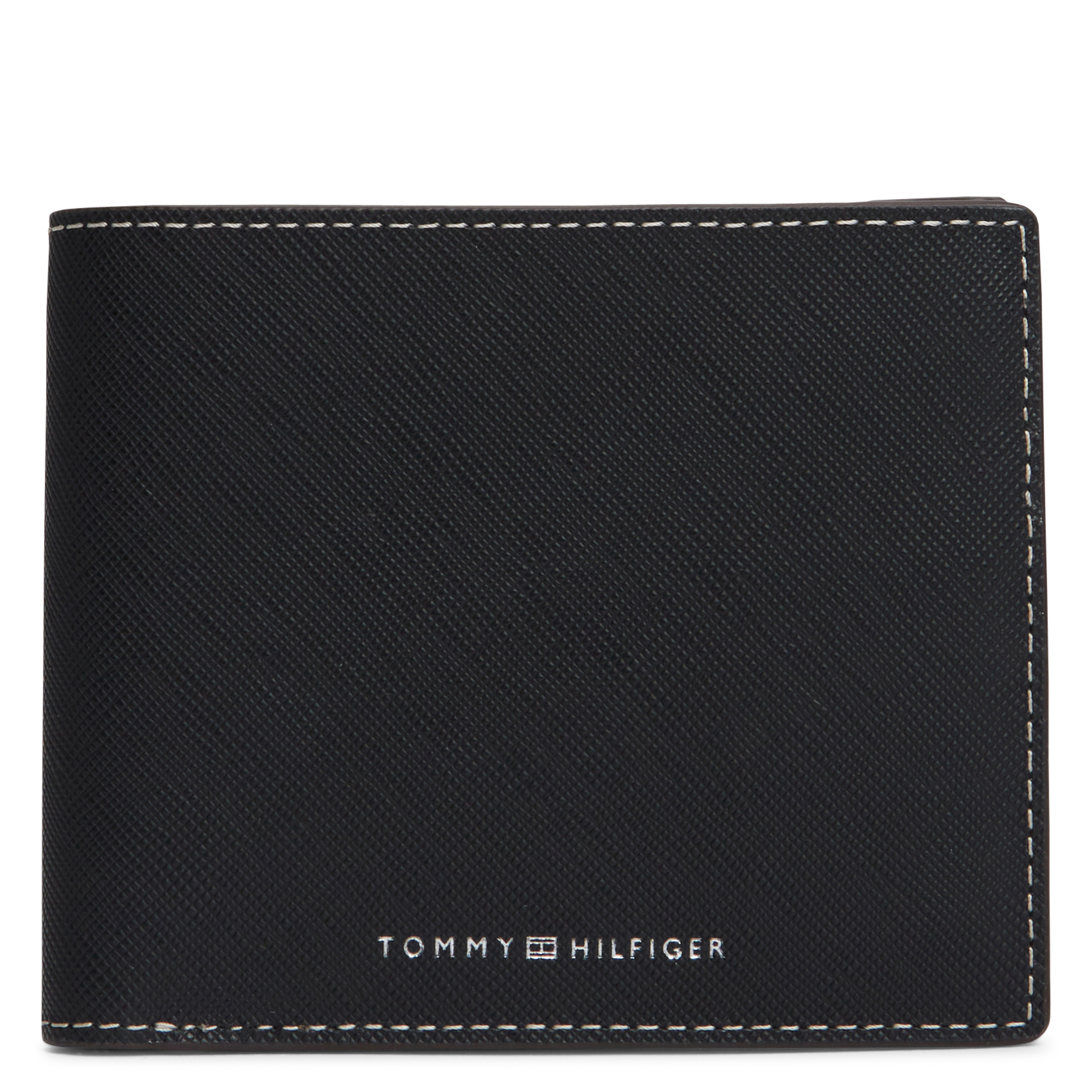 Kleine, leren portemonnee TOMMY HILFIGER Zwart