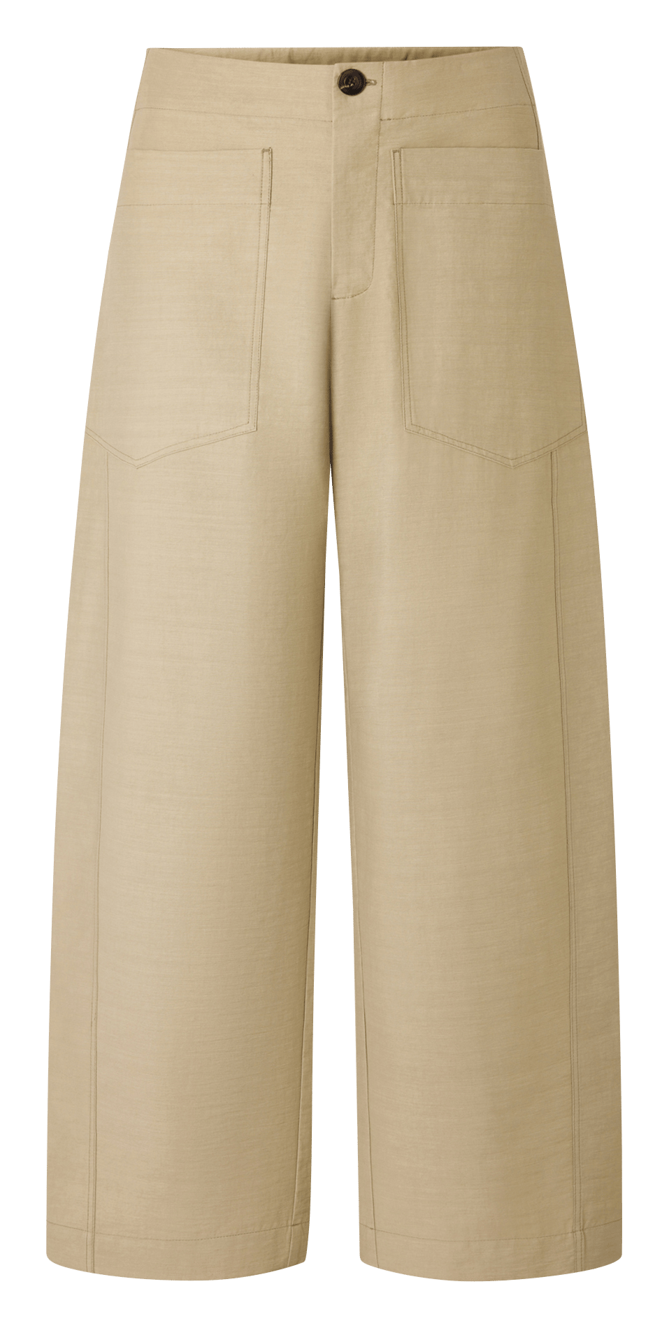 Wide-leg organic cotton-blend pants SOEUR Green