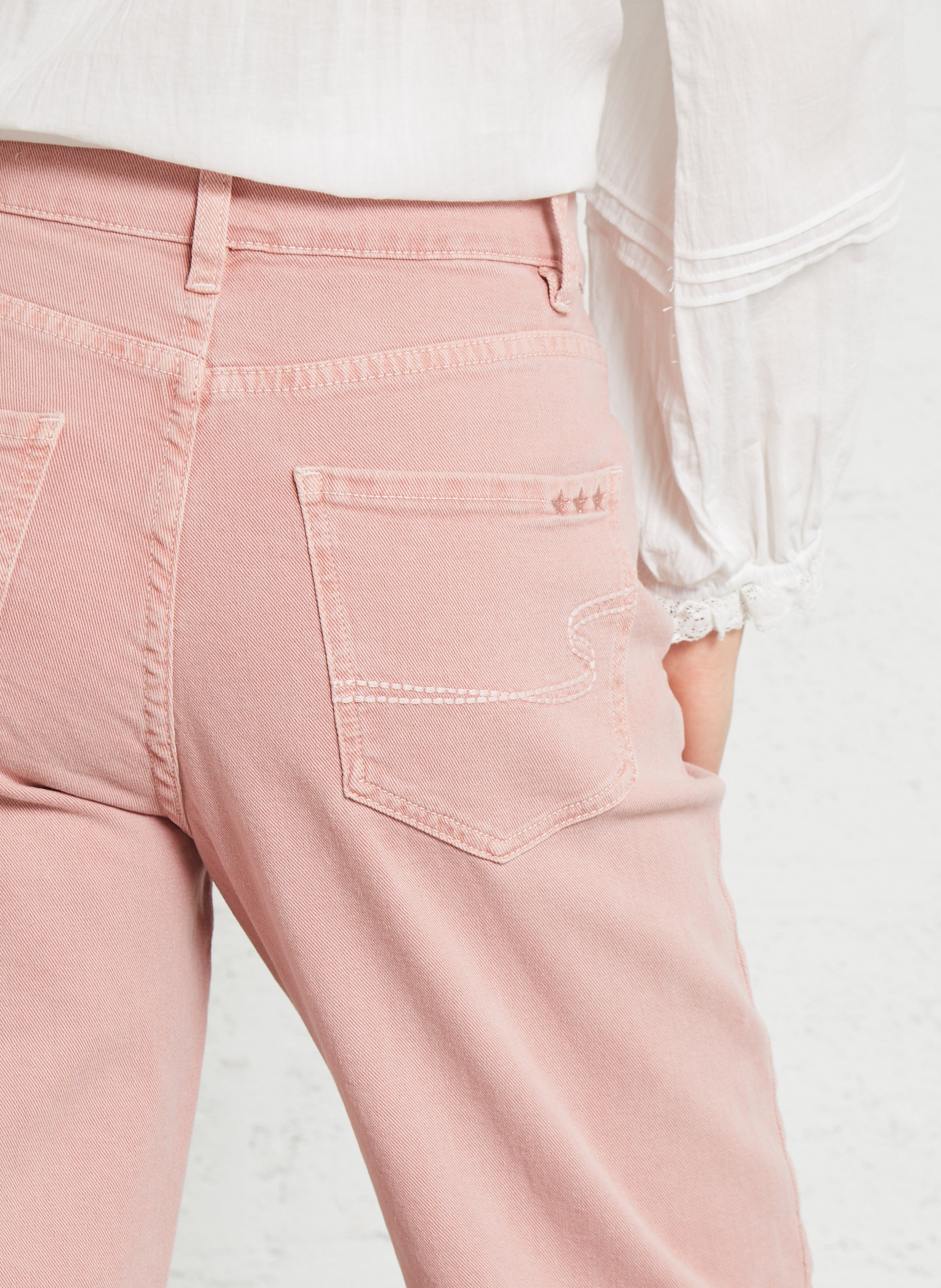 Cotton-blend boyfit jeans SUD EXPRESS Pink