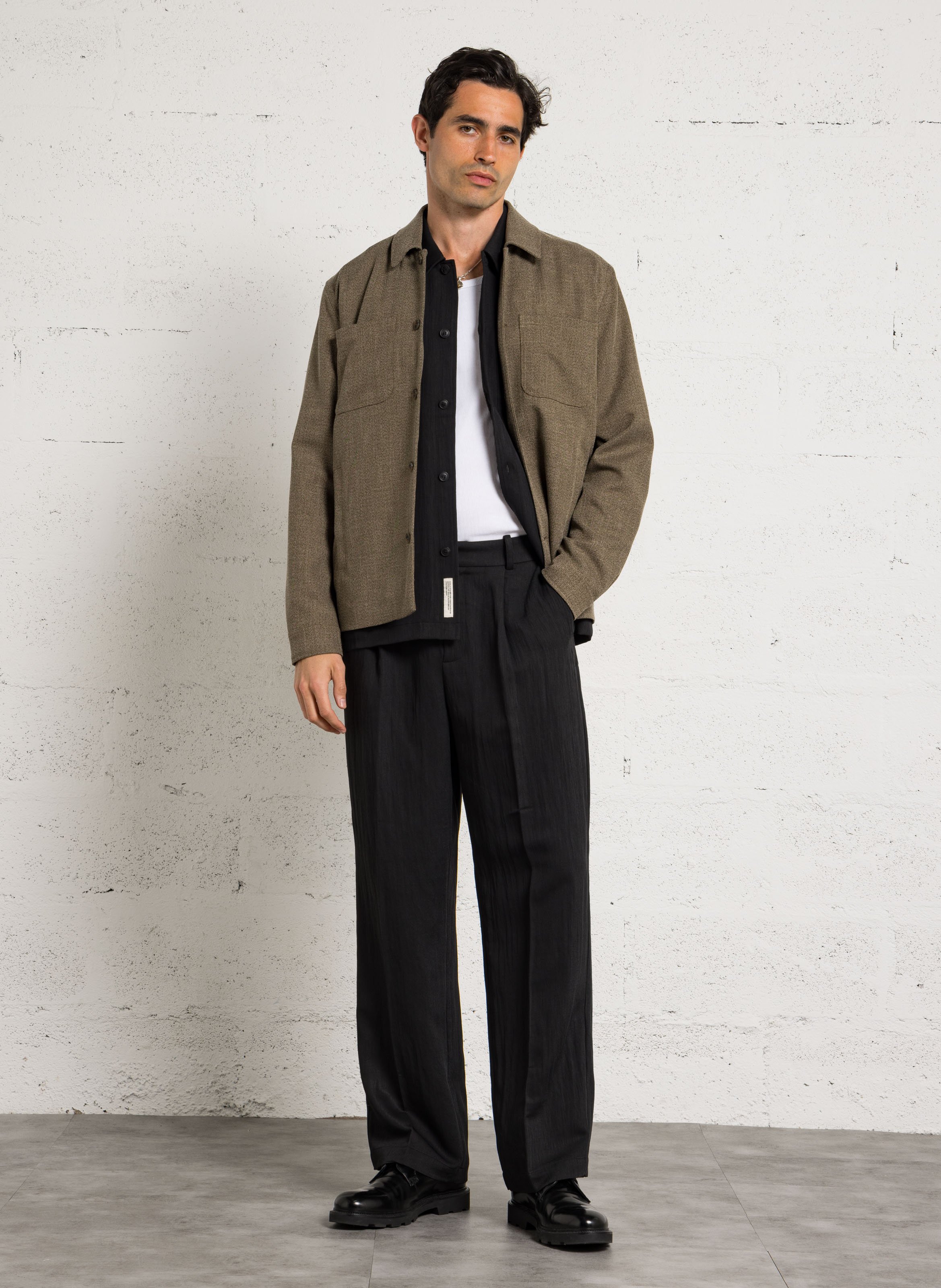 Overshirt oversize collo classico LES DEUX Marrone