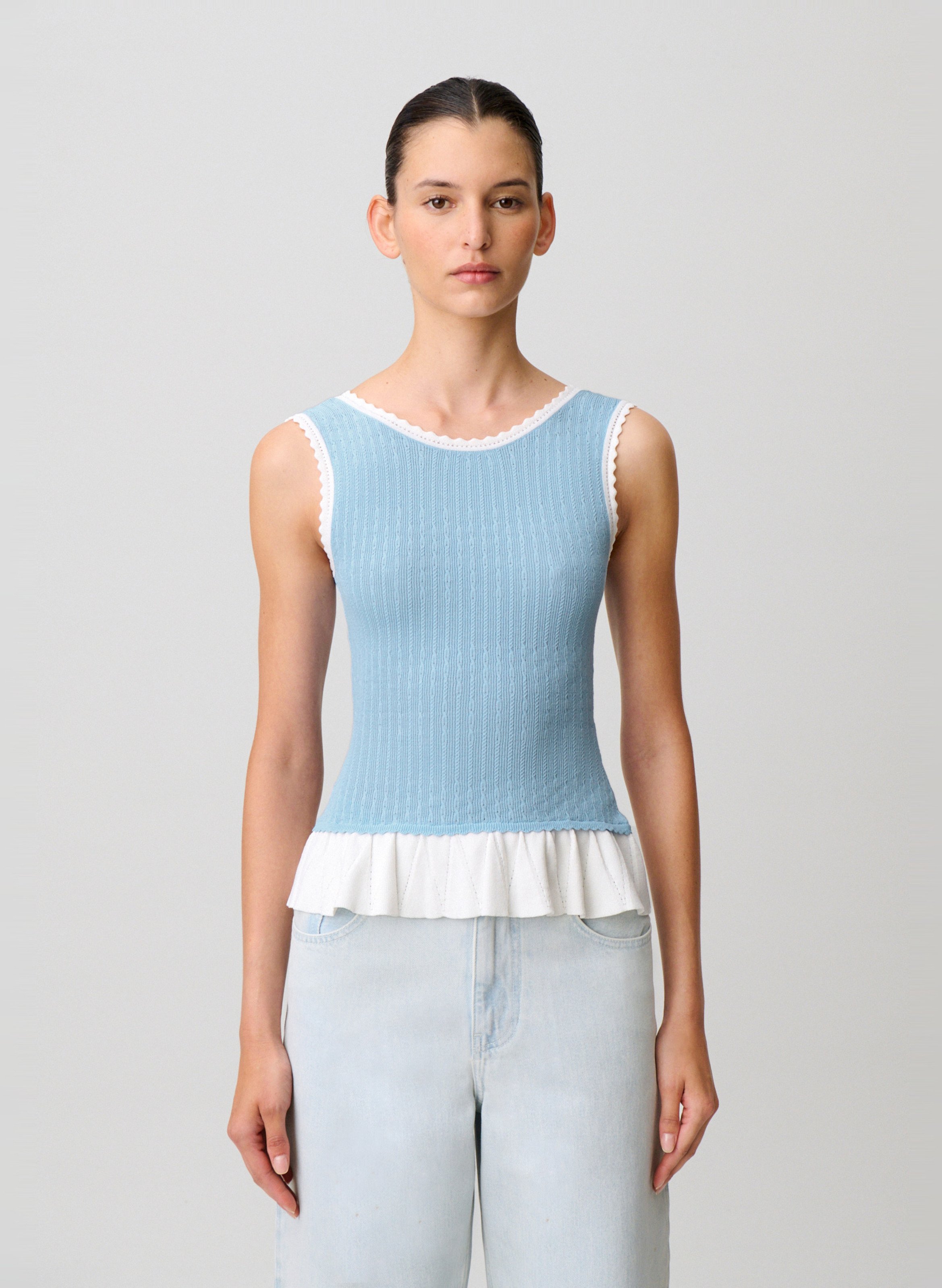 Fitted round-neck knit top CLAUDIE PIERLOT