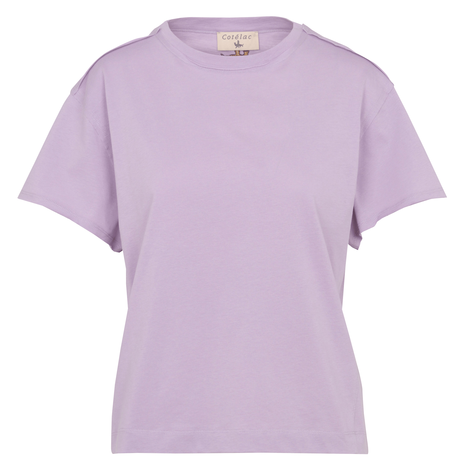 Gerader Rundhalsausschnitt aus Bio-Baumwolle COTELAC Violett