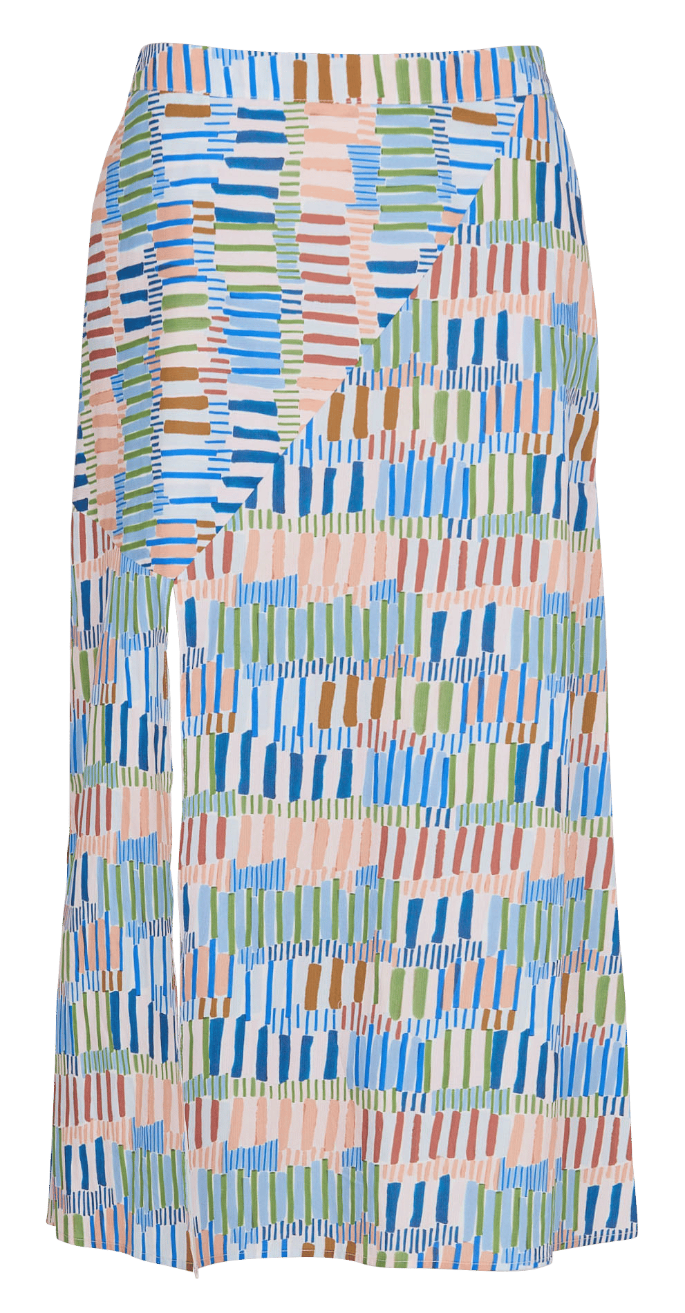 Jupe longue en coton imprimé COTELAC ACOTE Bleu