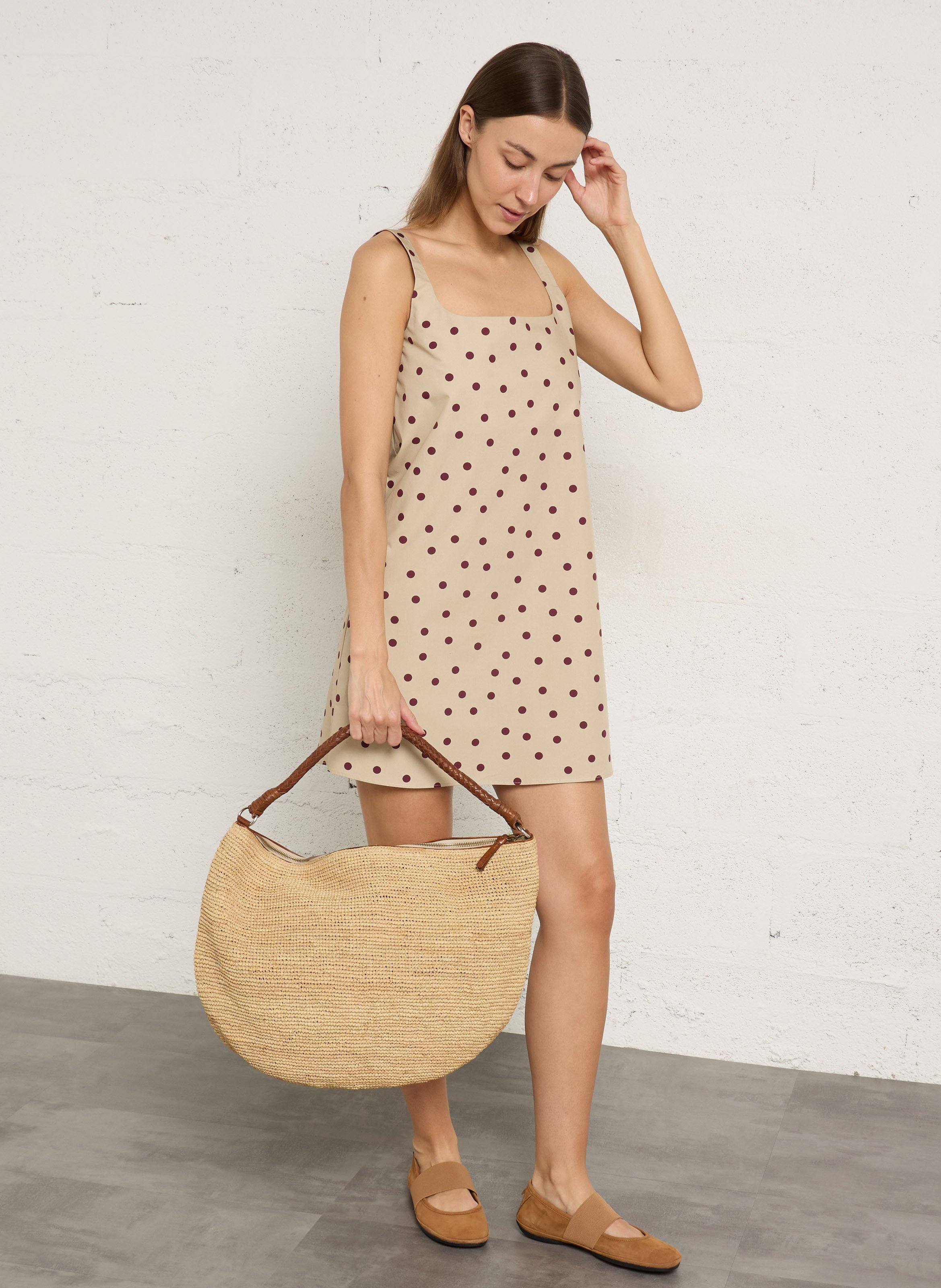 Sac porté épaule en raphia IBELIV Beige