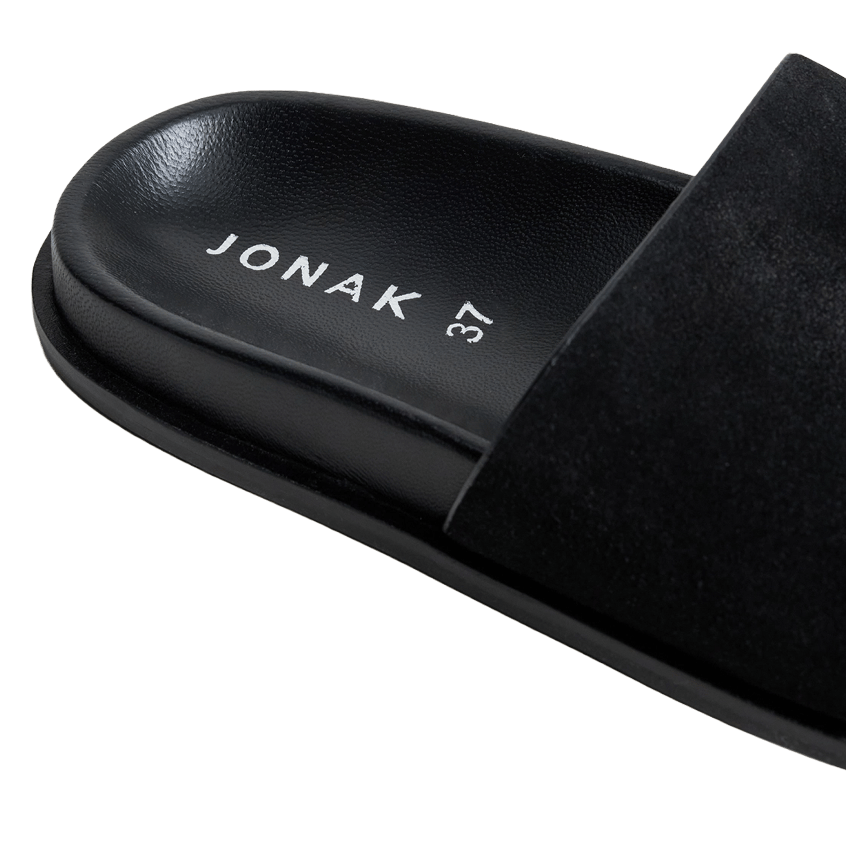Sandales plates en cuir JONAK Noir
