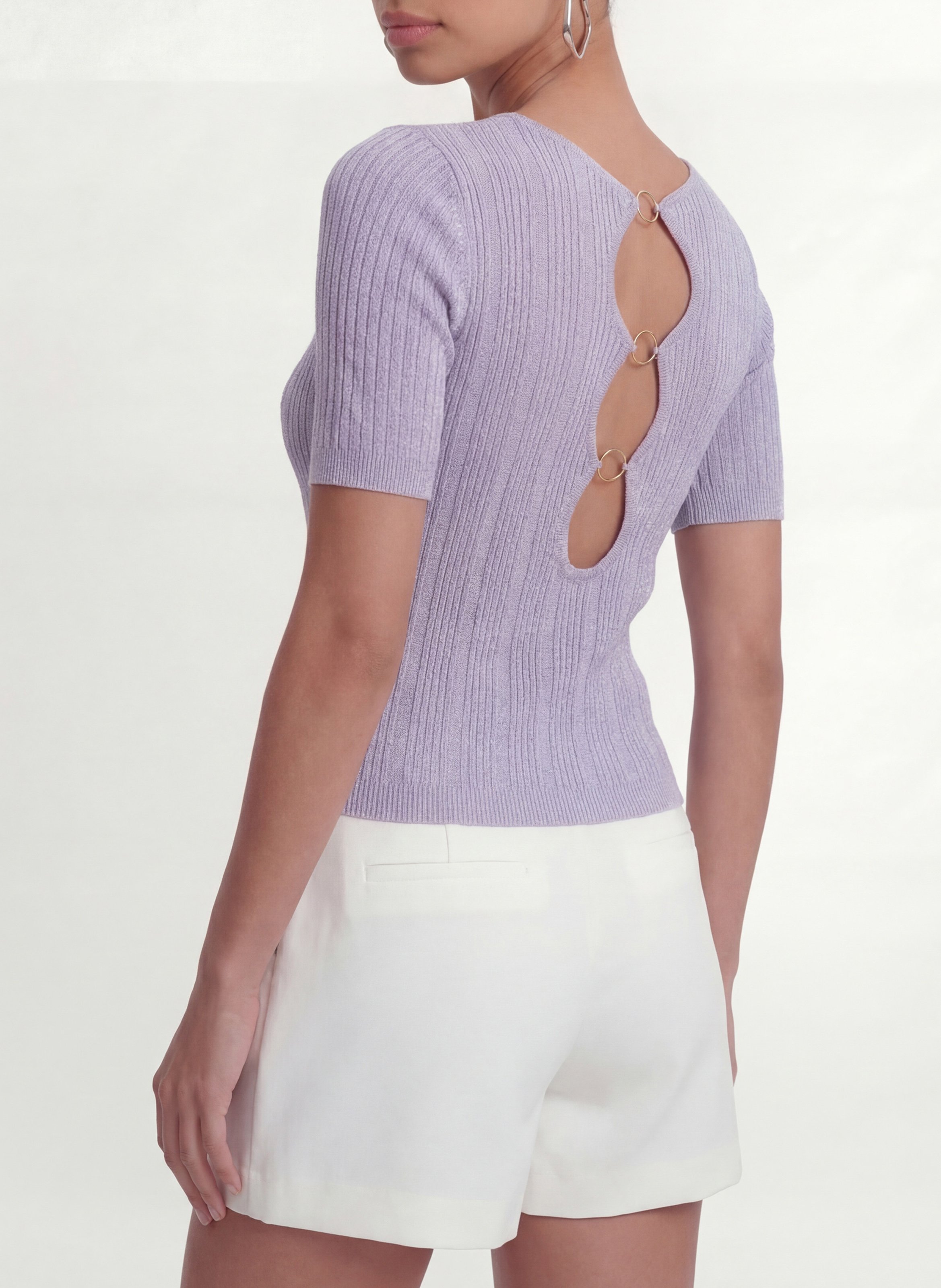 Top ajusté pailleté réversible KOOKAI Violet