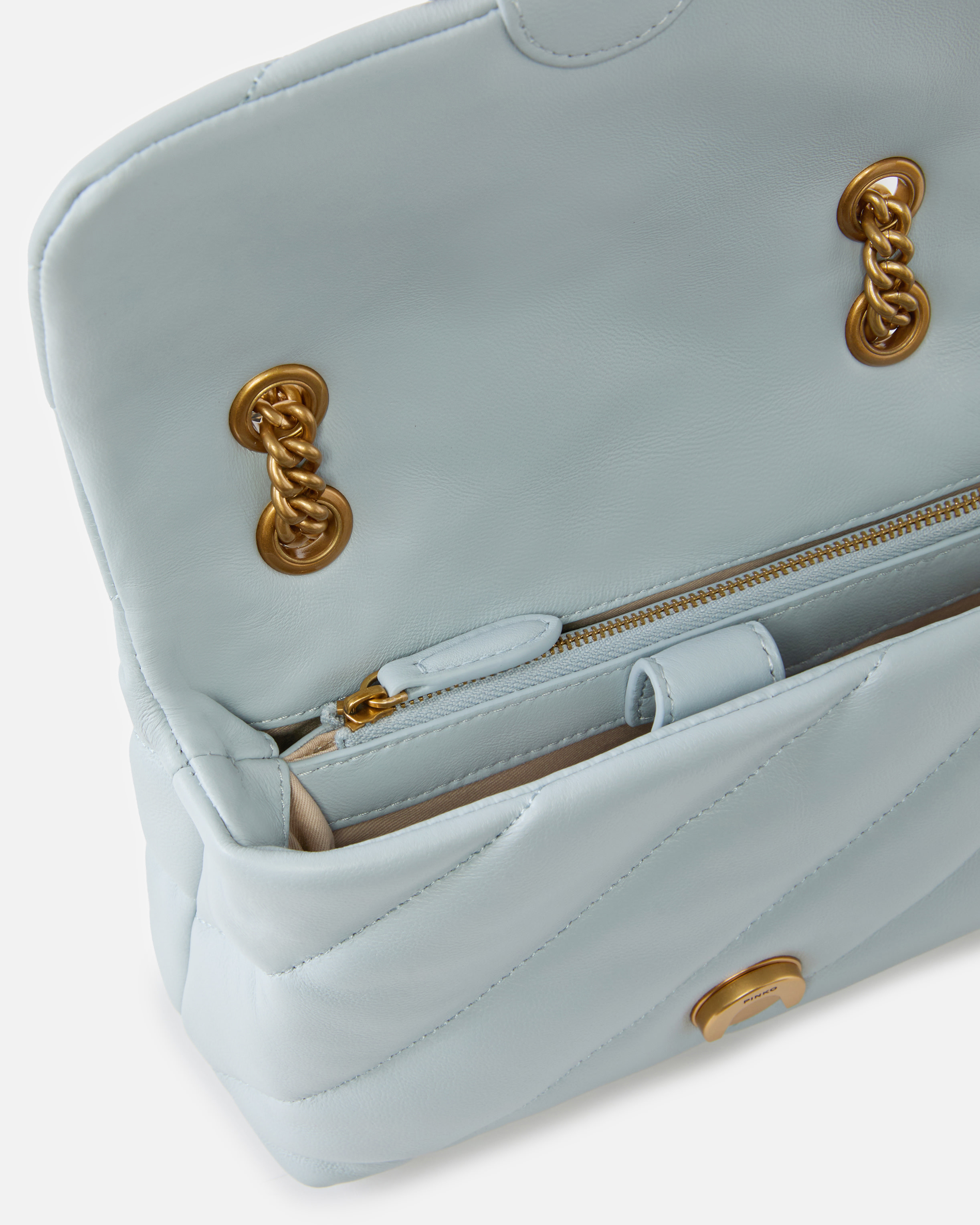 Small Love Bag Puff Maxi Quilt Crossbody Bag Blue