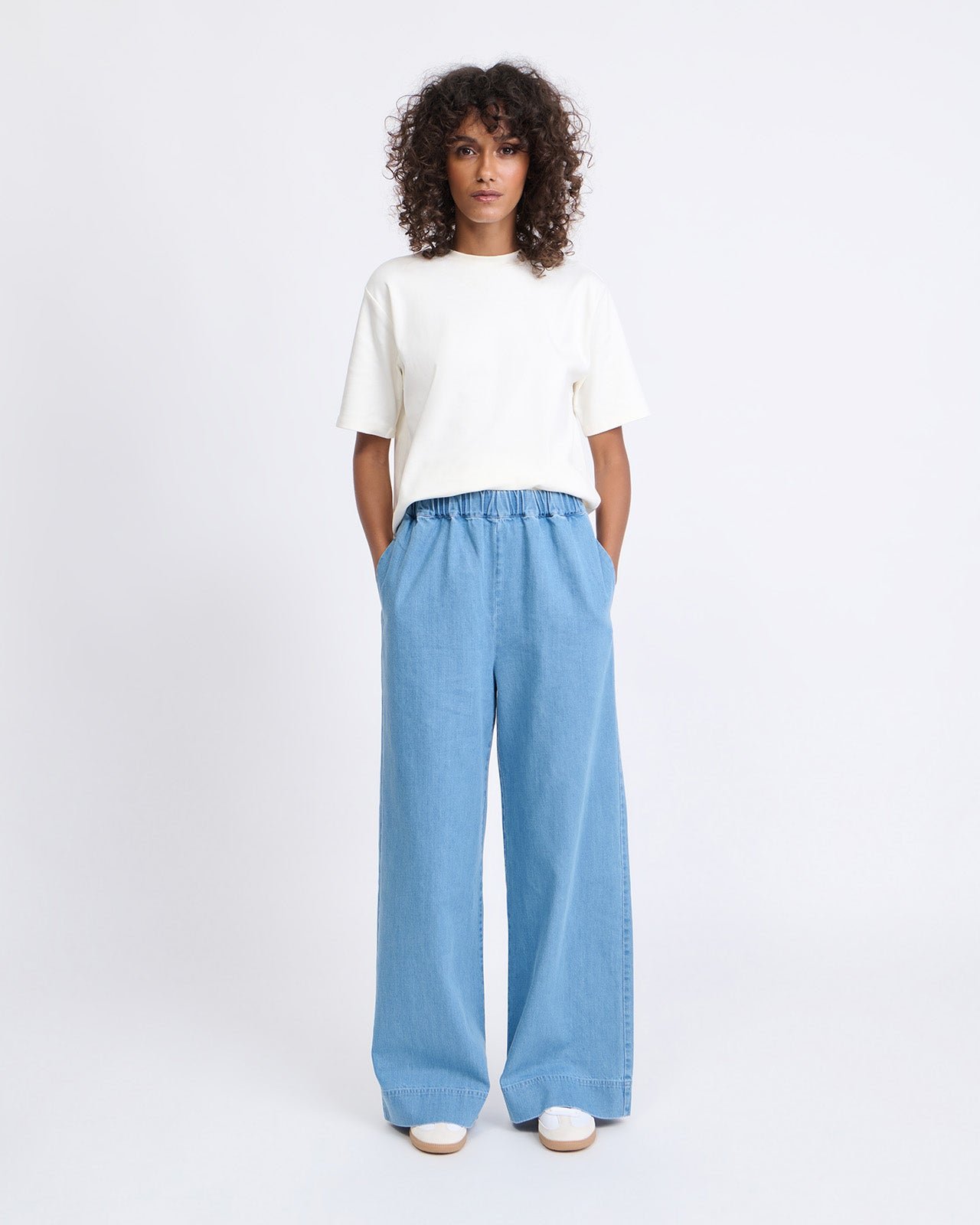 Wide-leg organic cotton denim pants EMOI EMOI Blue