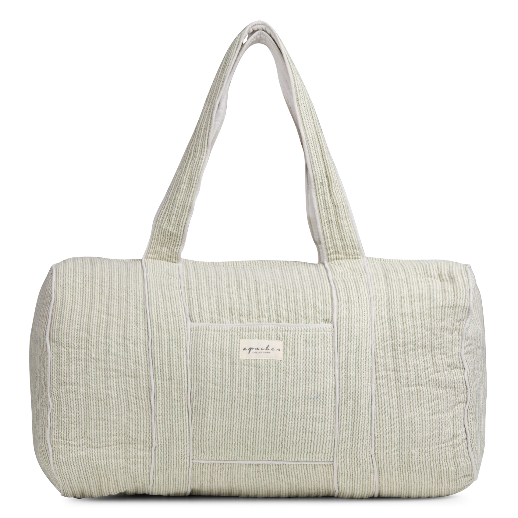 Sac zippé imprimé en coton matelassé APACHES COLLECTIONS Vert