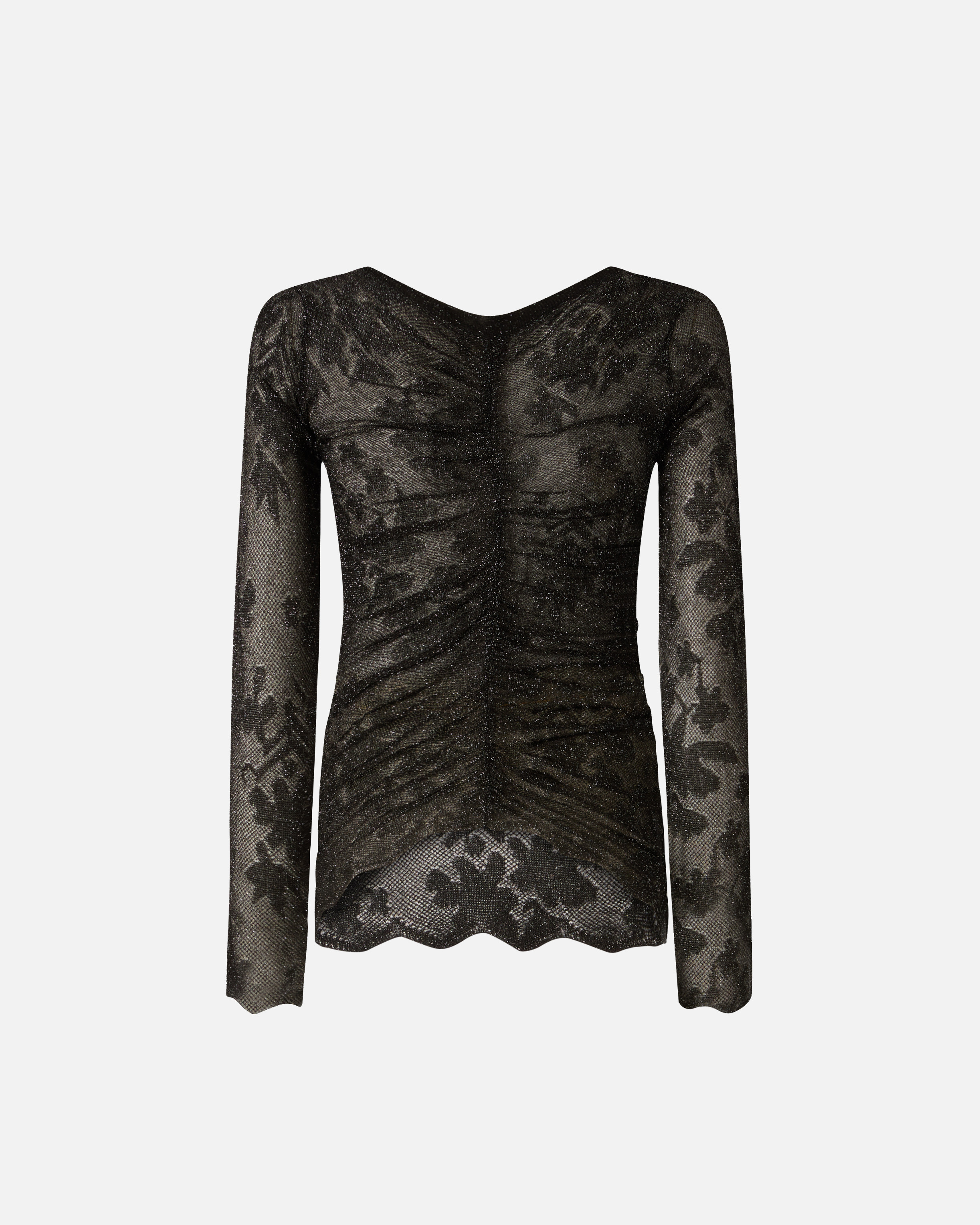 T-shirt en dentelle florale PINKO Noir